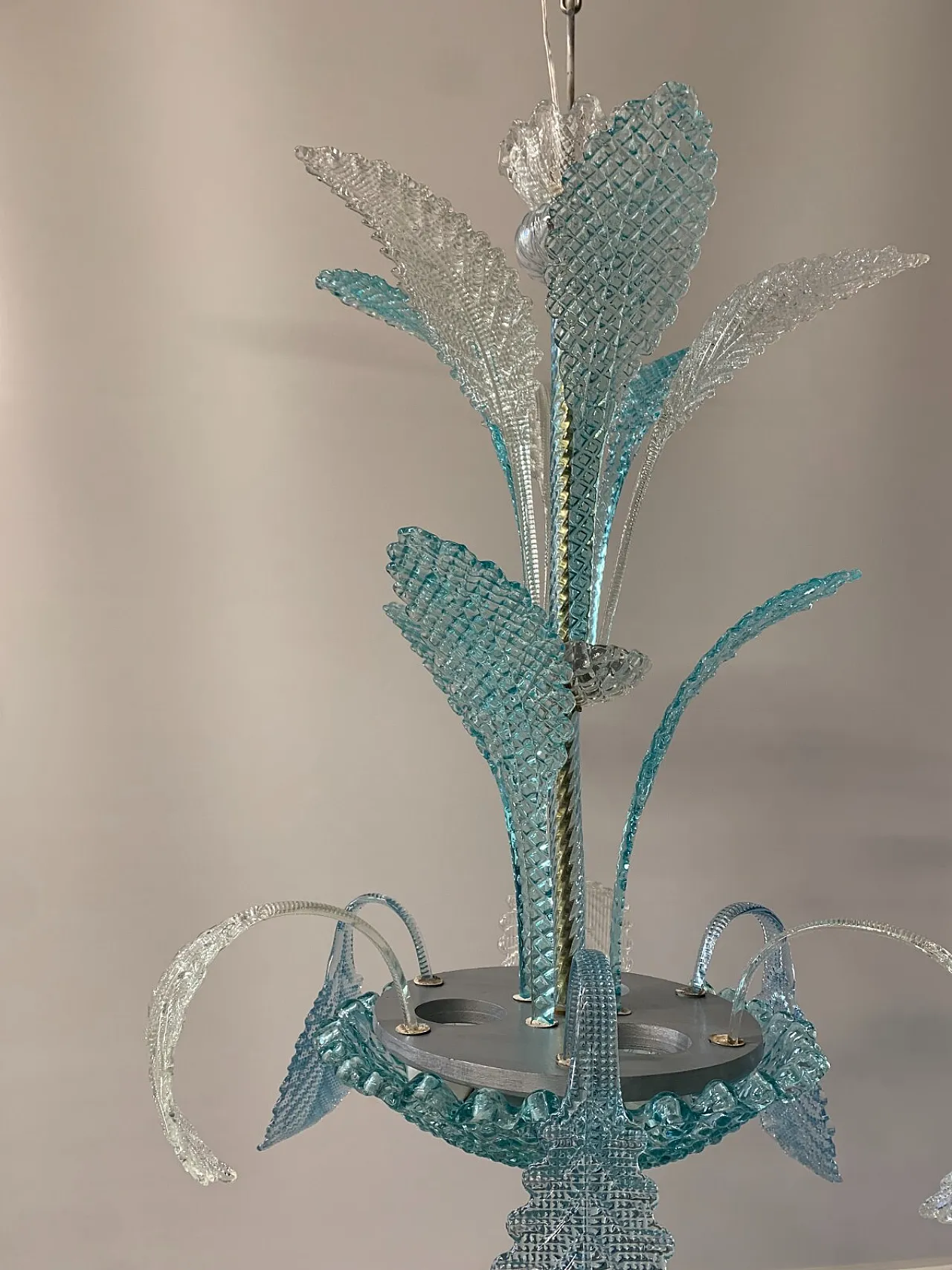 Lampadario Medusa in vetro di Murano attribuito a Seguso, fine '900 3