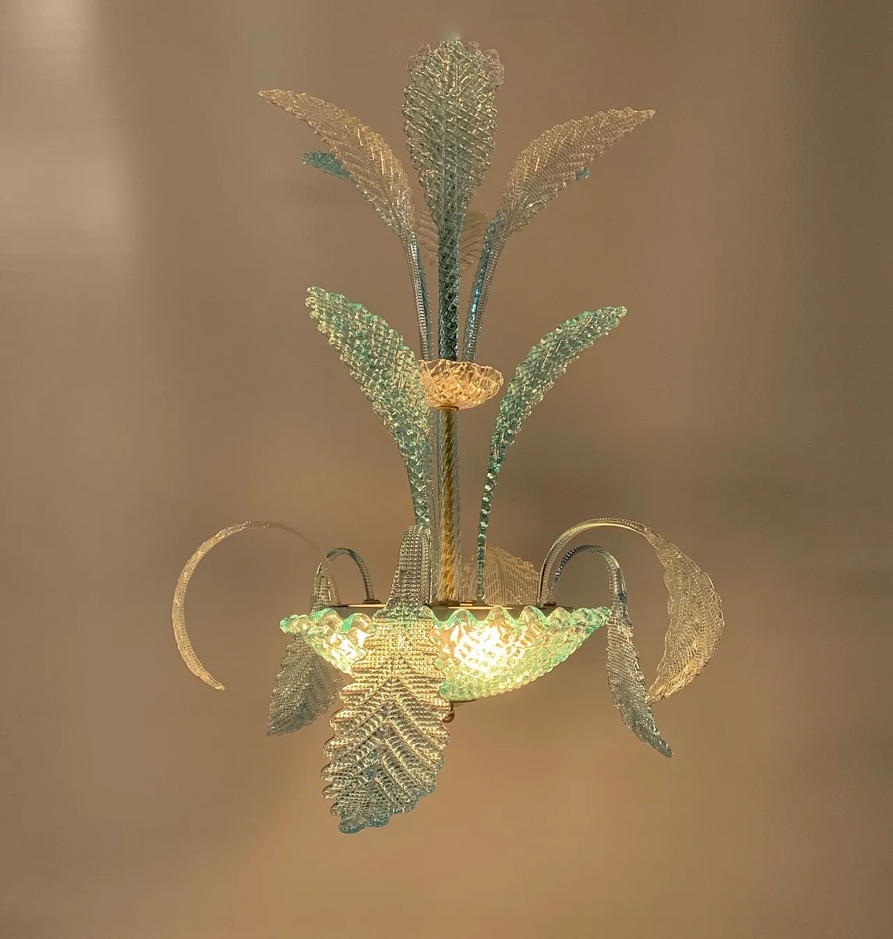 Lampadario Medusa in vetro di Murano attribuito a Seguso, fine '900 5