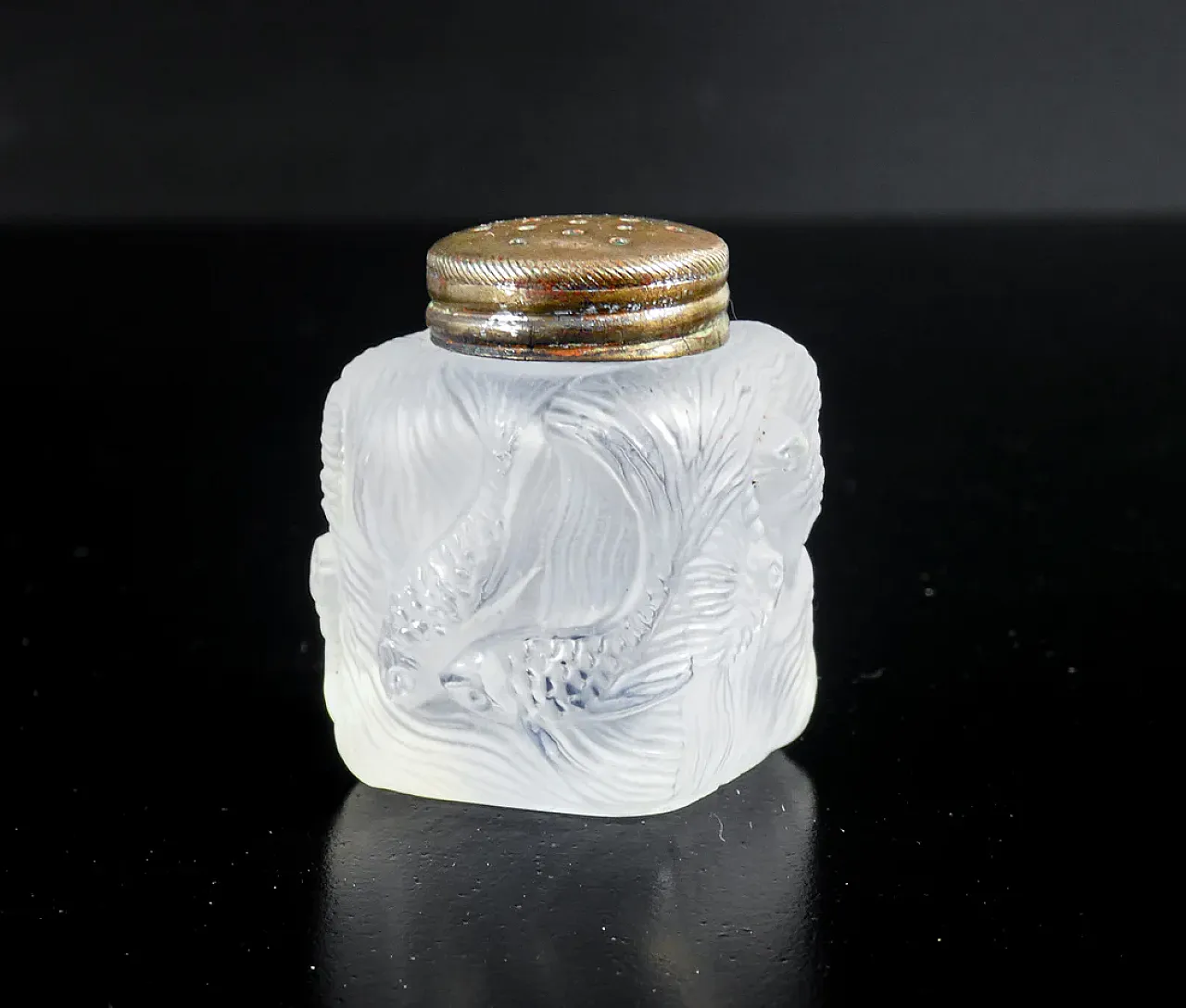 Saliera e pepiera in vetro, primo '900 4