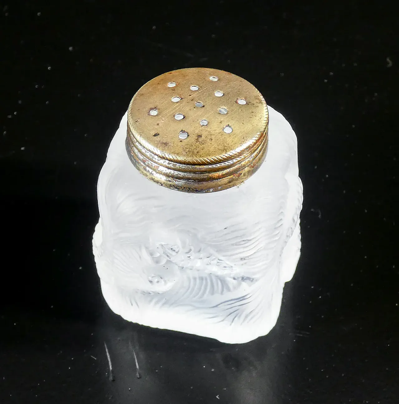 Saliera e pepiera in vetro, primo '900 13