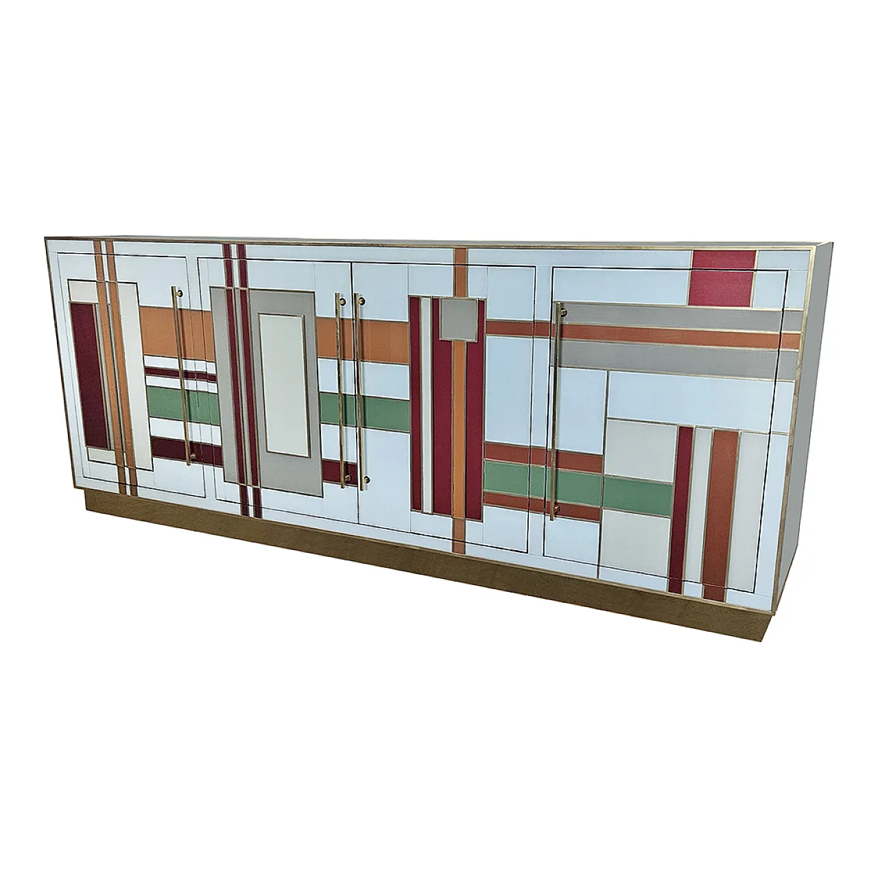 Credenza 4 ante in vetro, anni '90 2