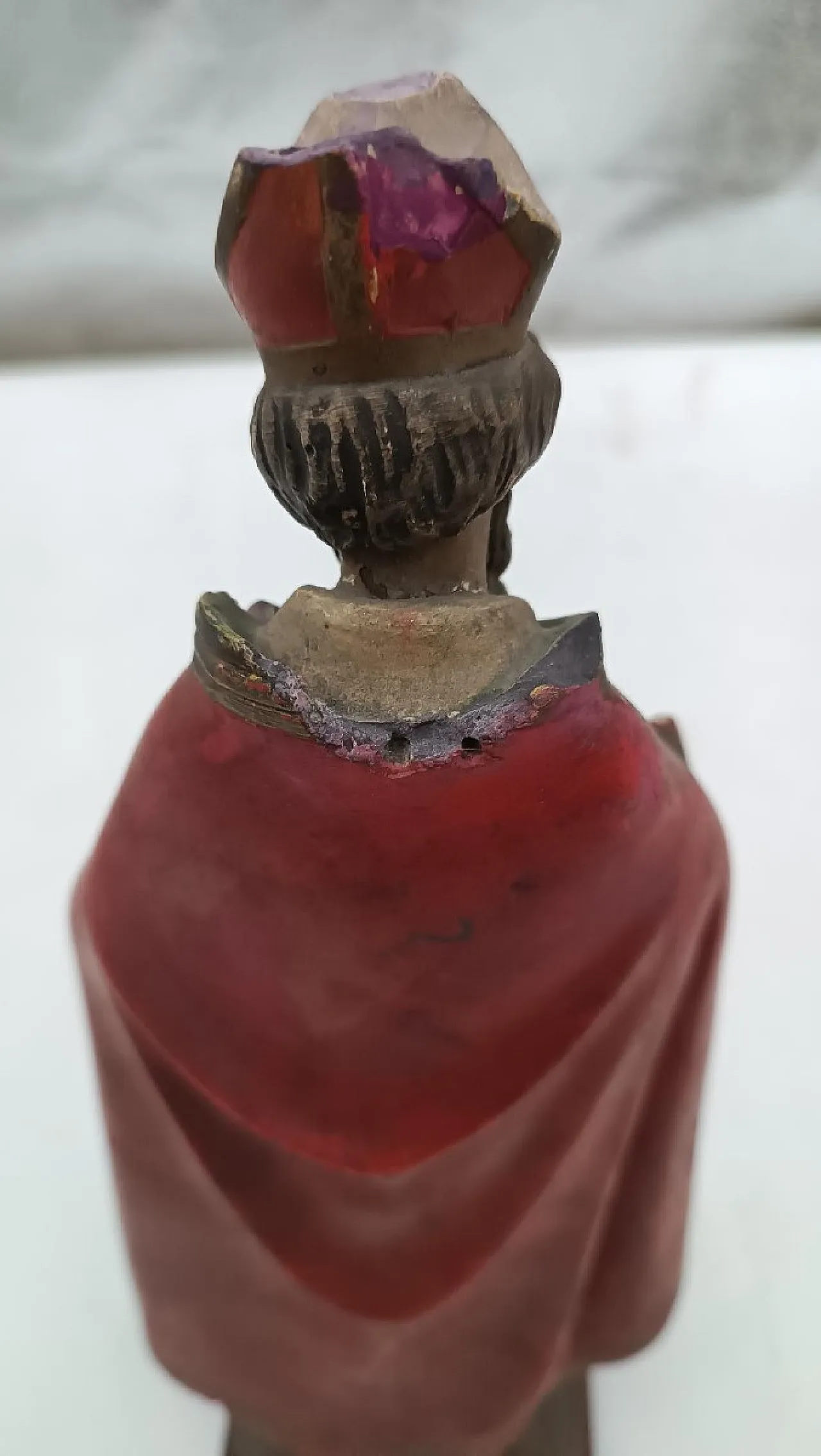 San Nicola di Bari, scultura in cartapesta, gesso e legno, '800 4