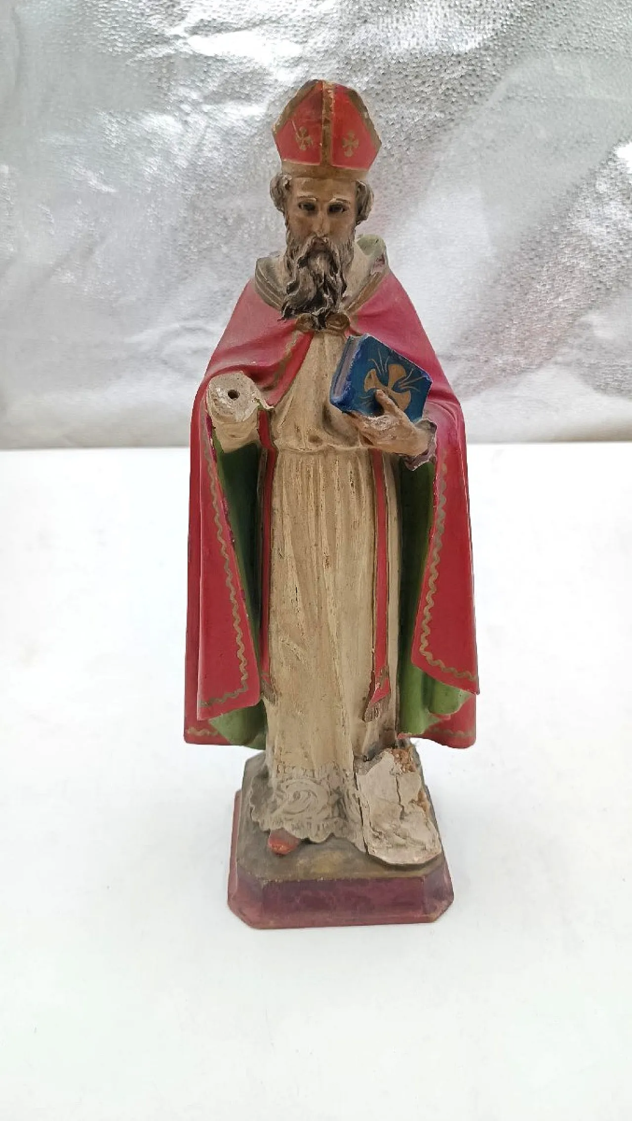 San Nicola di Bari, scultura in cartapesta, gesso e legno, '800 10