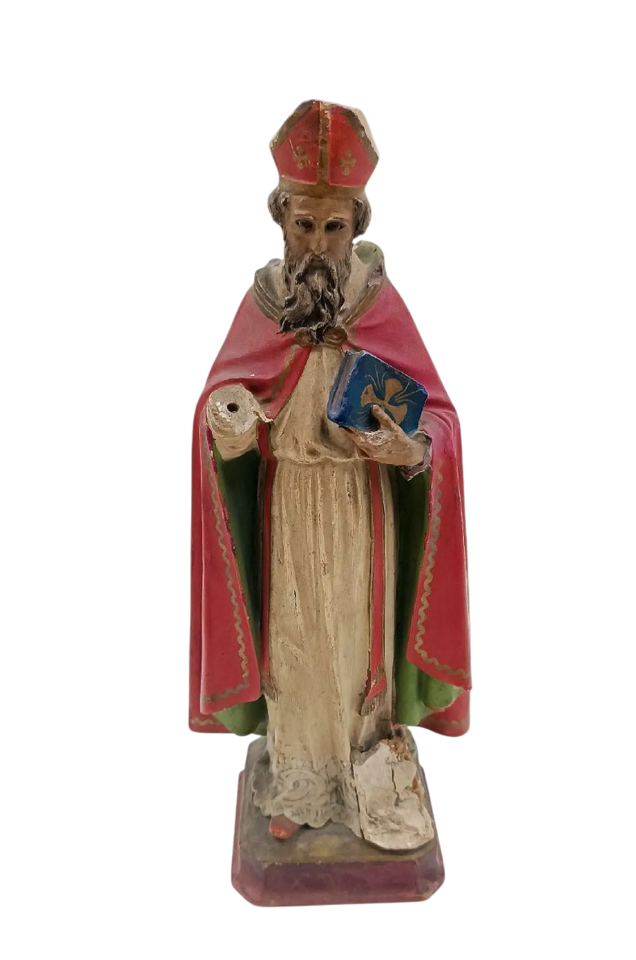 San Nicola di Bari, scultura in cartapesta, gesso e legno, '800 11