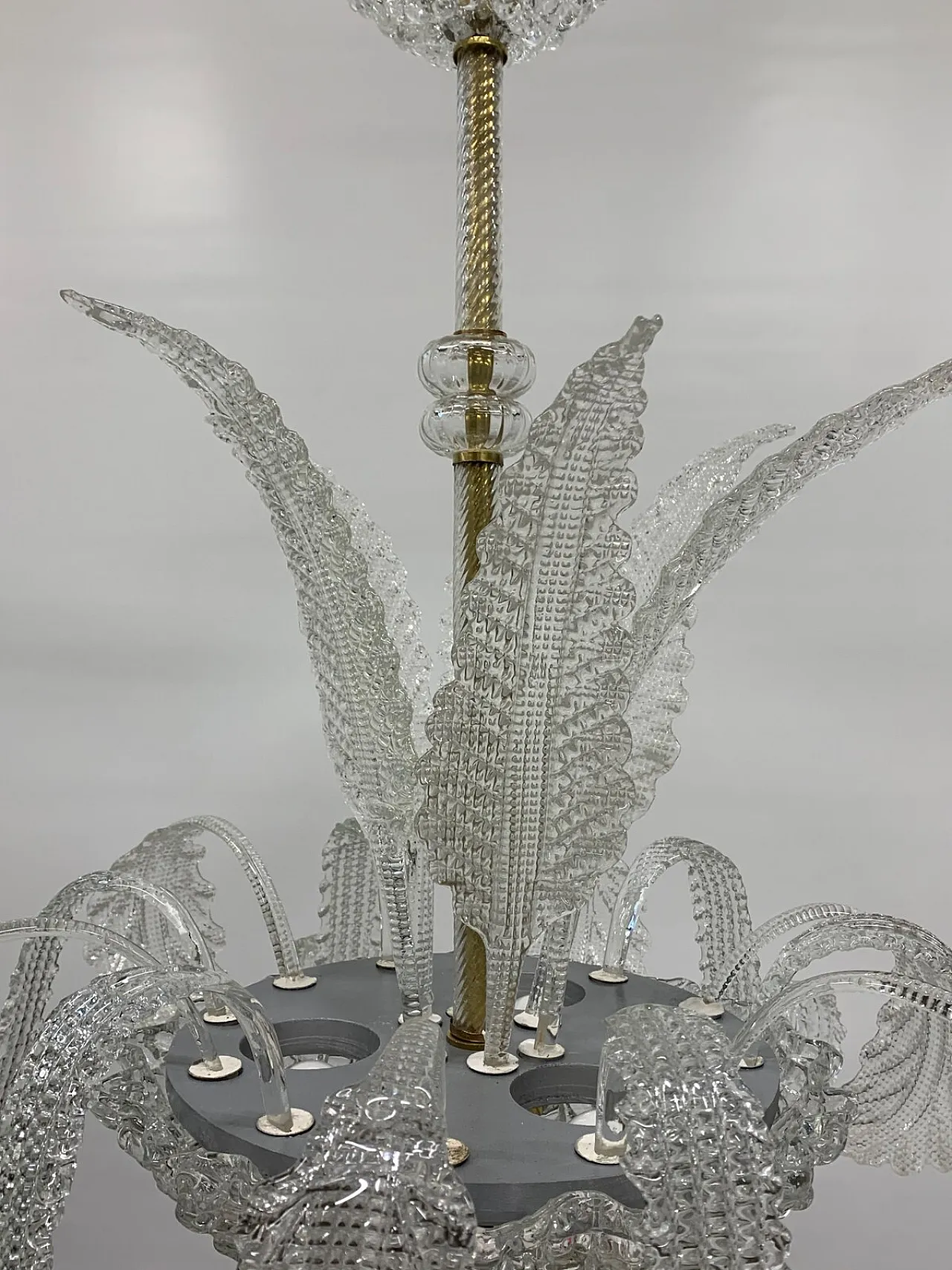 Lampadario Medusa in vetro di Murano attribuito a Seguso, anni '50 4