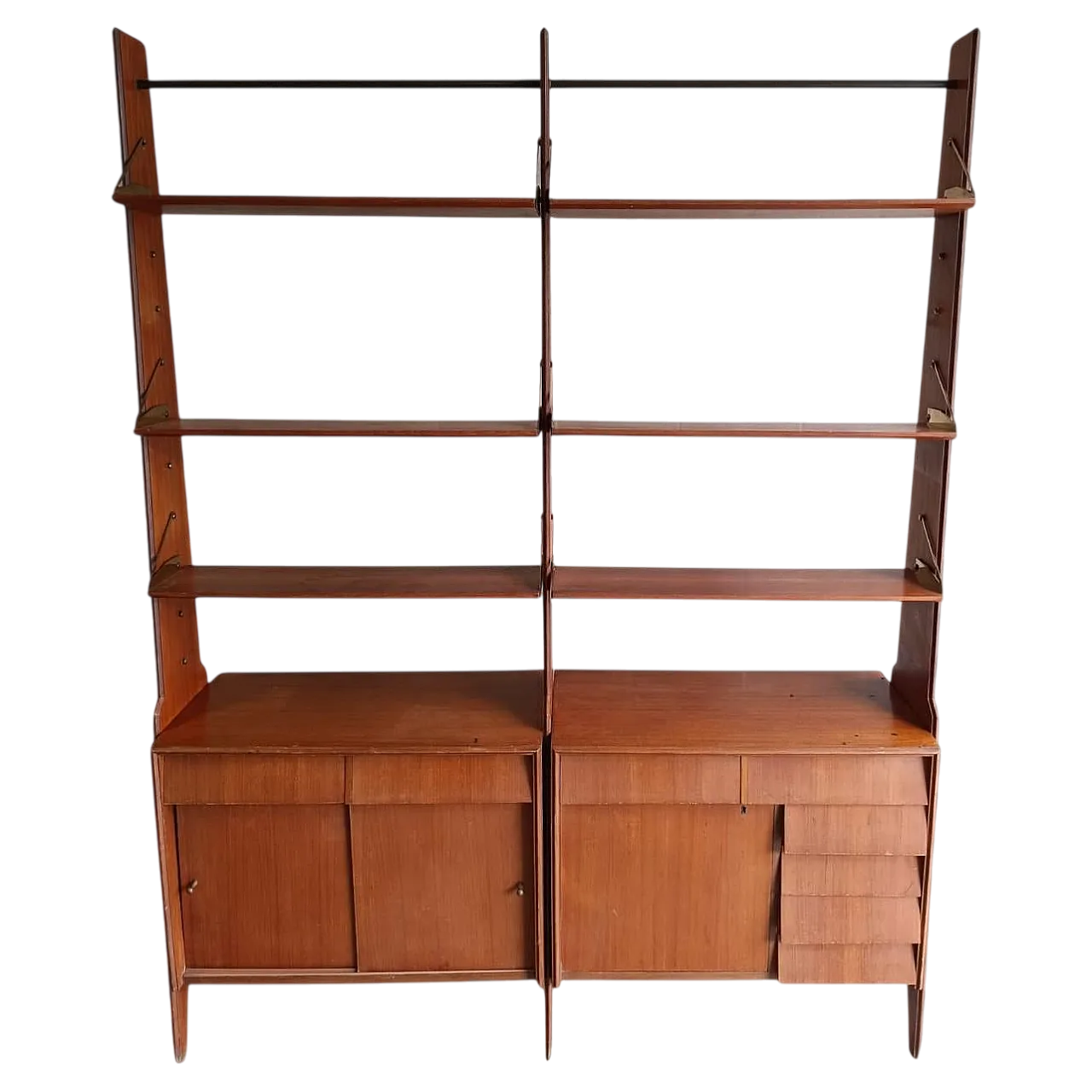 Three-post freestanding bookcase, 1950s 15