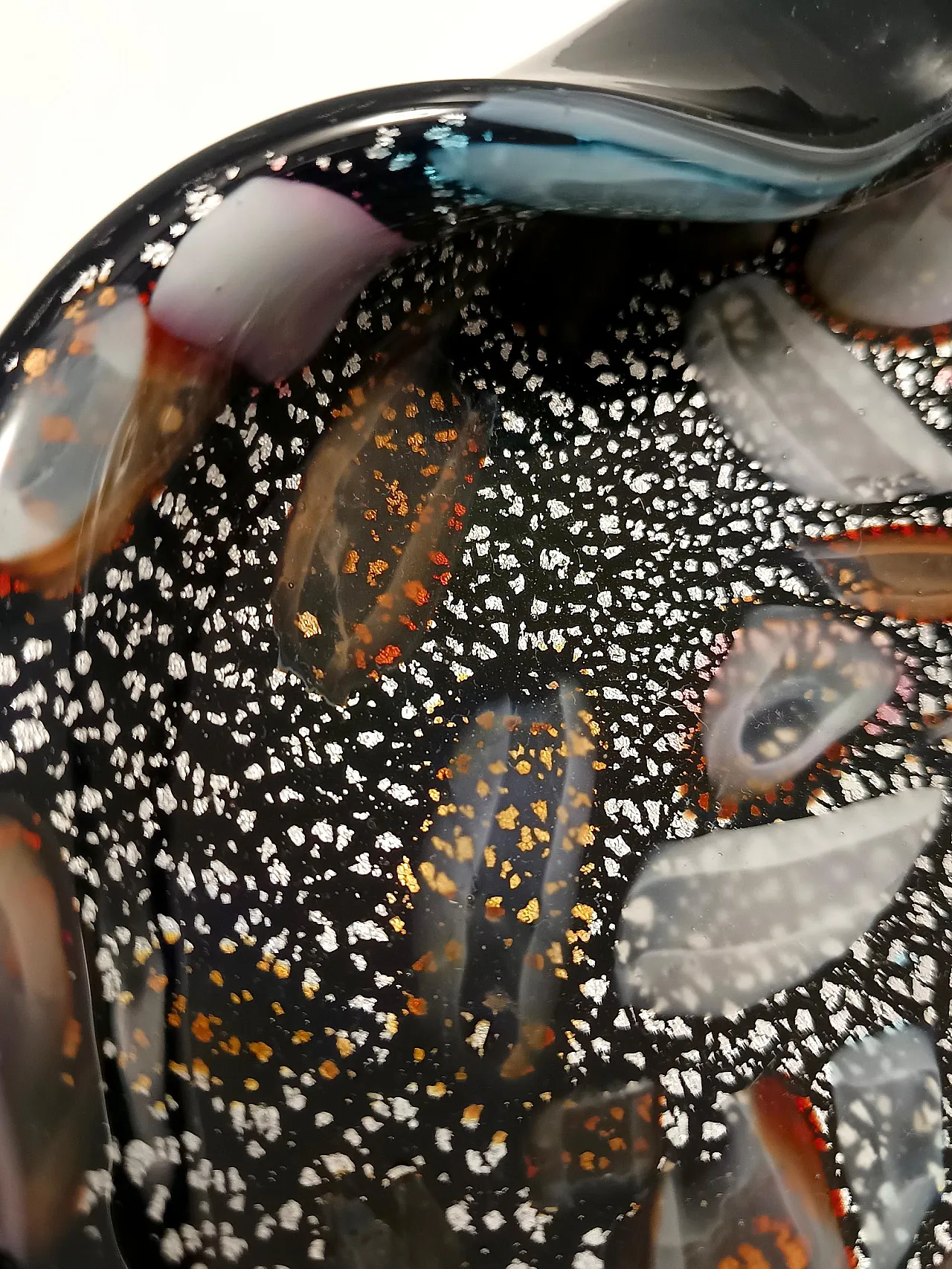 Black Murano Glass "Tutti Frutti" Ashtray, 70s 11