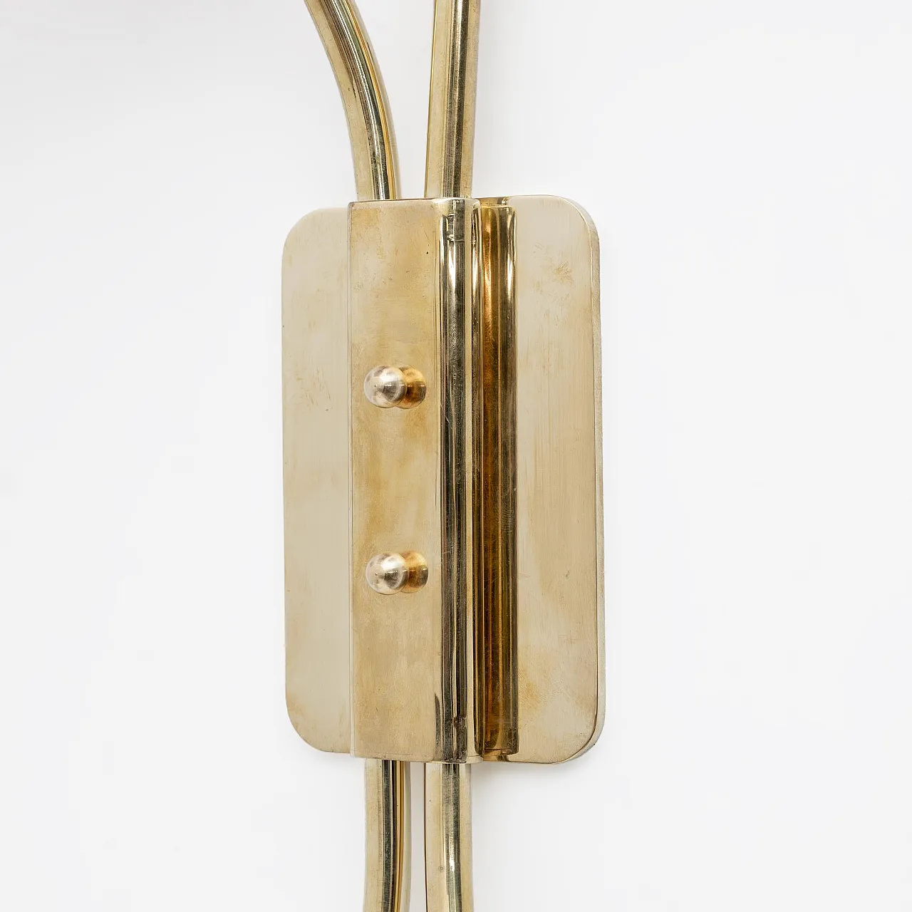 Pair of Tulips Murano glass and brass sconces, 2000s 10