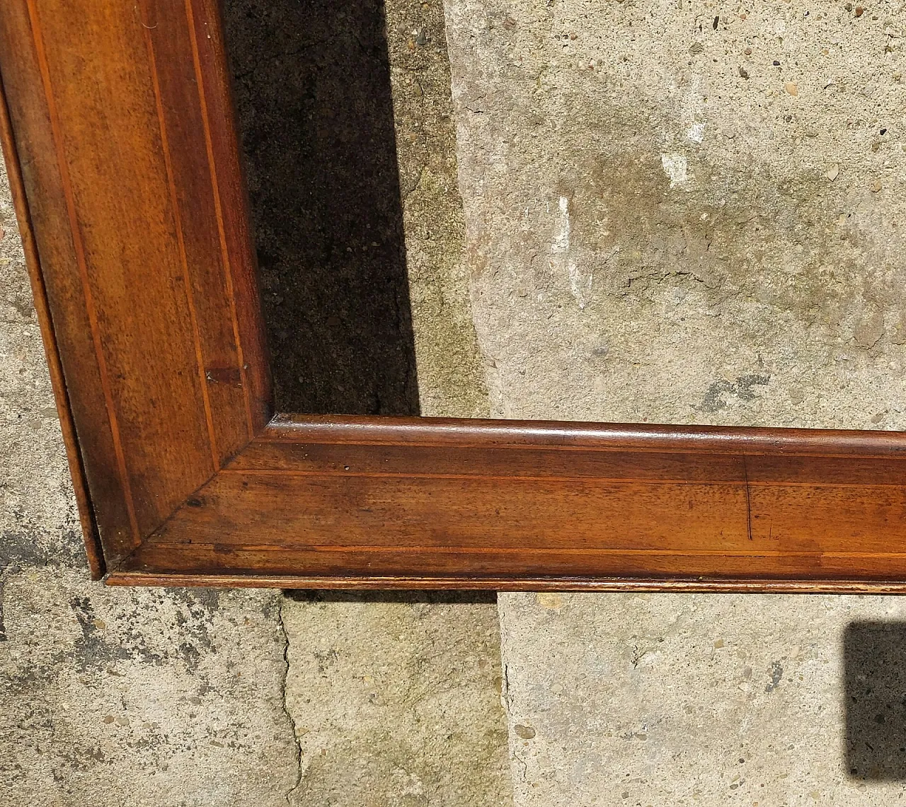 Cornice in legno di noce filettata, '800 7