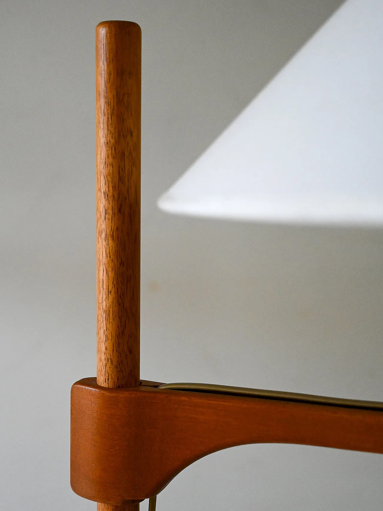 Pair of Carl Malmsten teak lamps, 60s 5