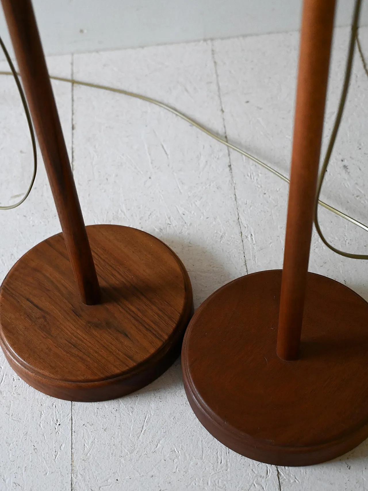 Pair of Carl Malmsten teak lamps, 60s 6