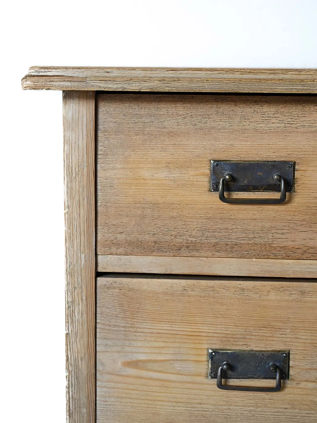 Scandinavian wooden chest of wood with iron handles 6