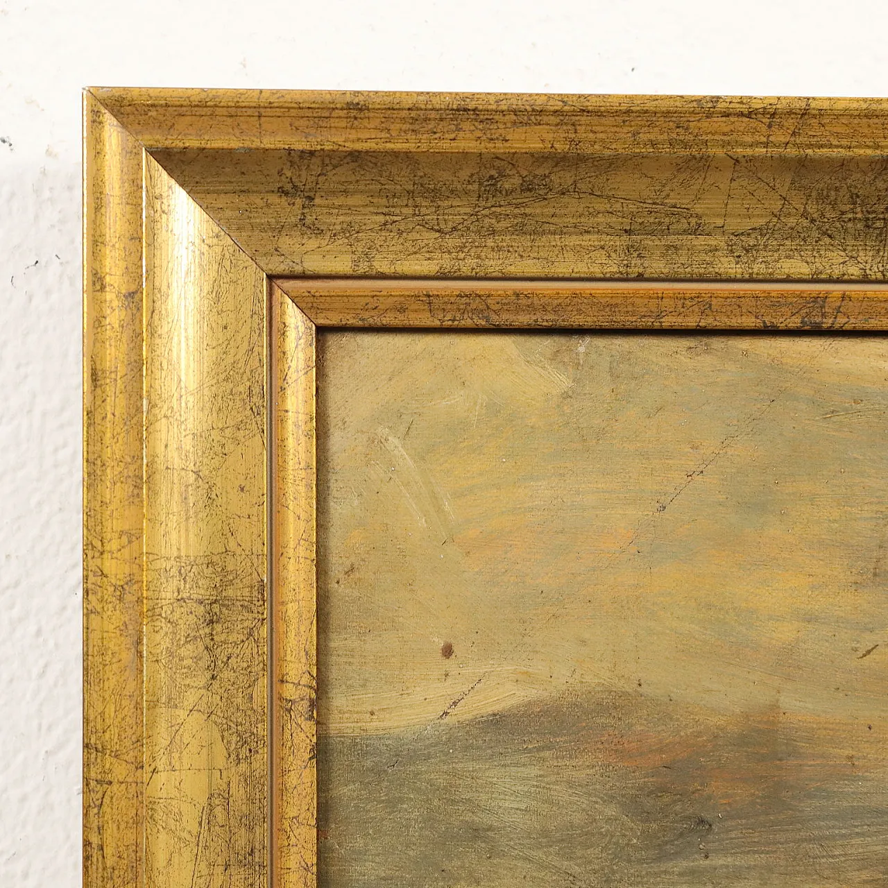 Woman, child and ox, oil painting on canvas, 19th century 8