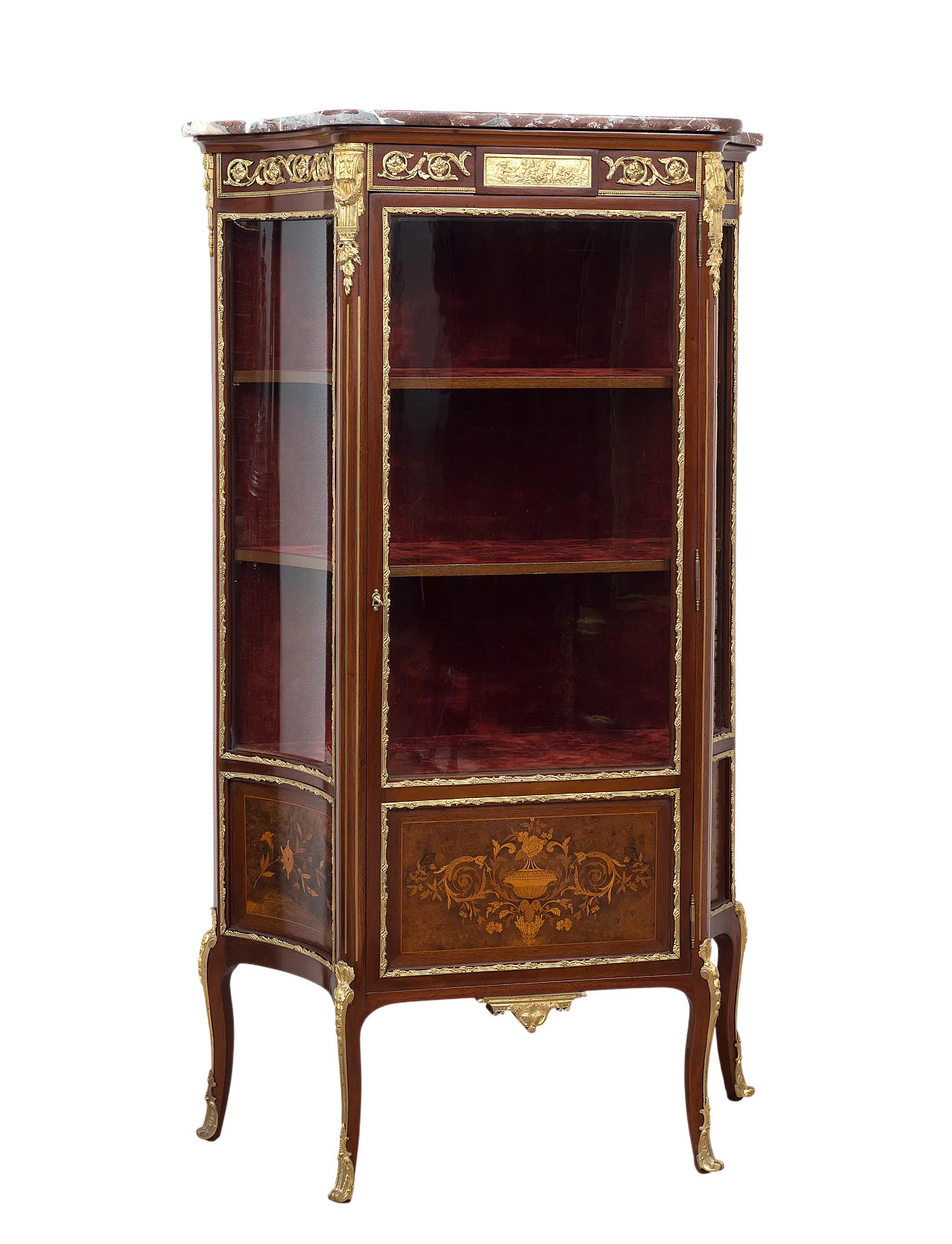Glass cabinet Napoleon III French in mahogany, 19th century 5