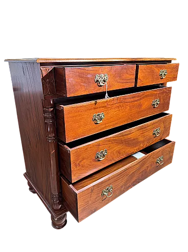 Comò cassettone Giorgio III, inglese in mogano, fine '800