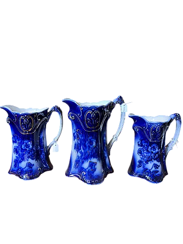 Tre brocche caraffe inglesi PANSY PATTERN BY BROWN & STEVENTON ENGLAND