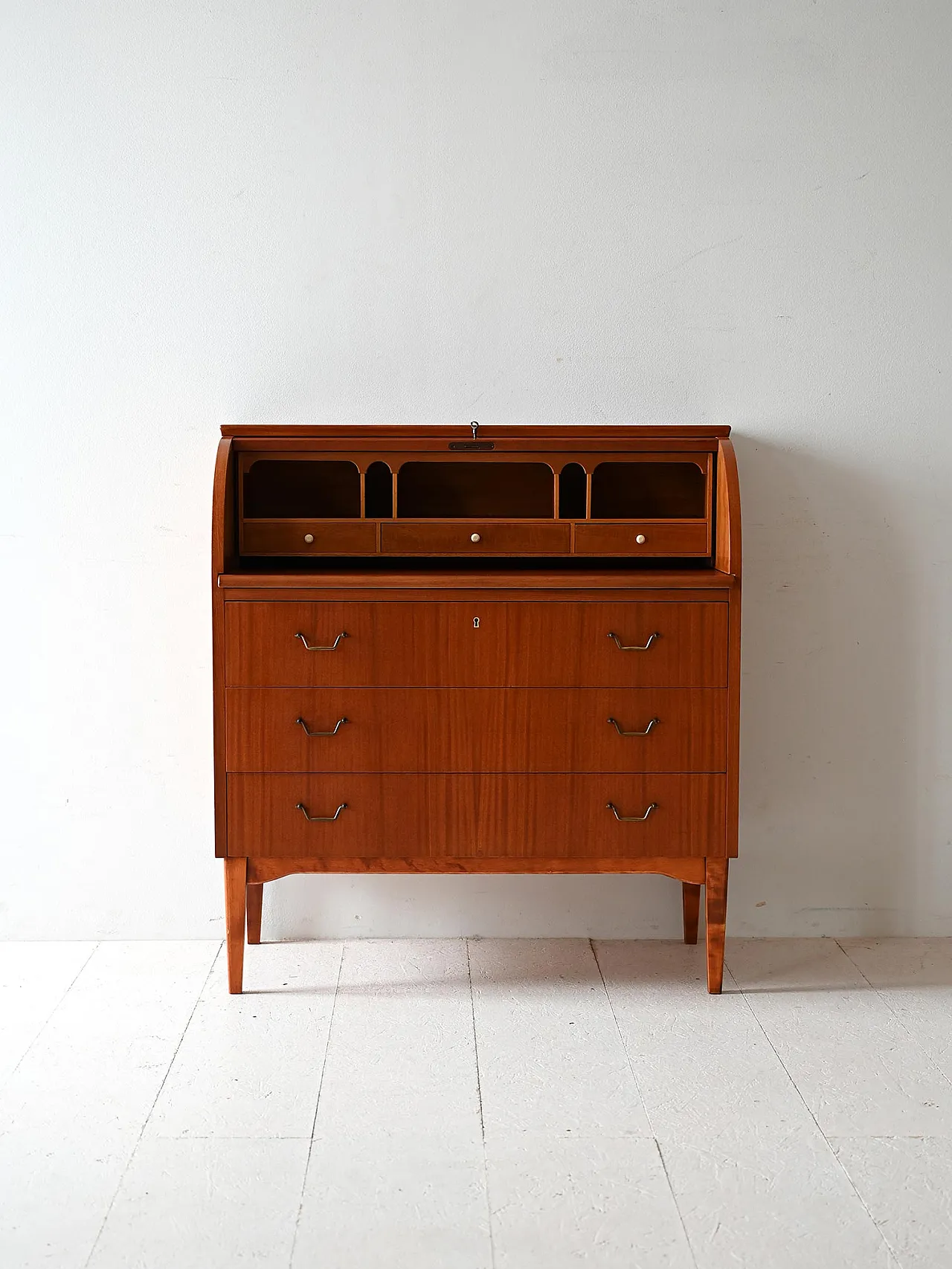 1950s Secretaire with roller closure 2
