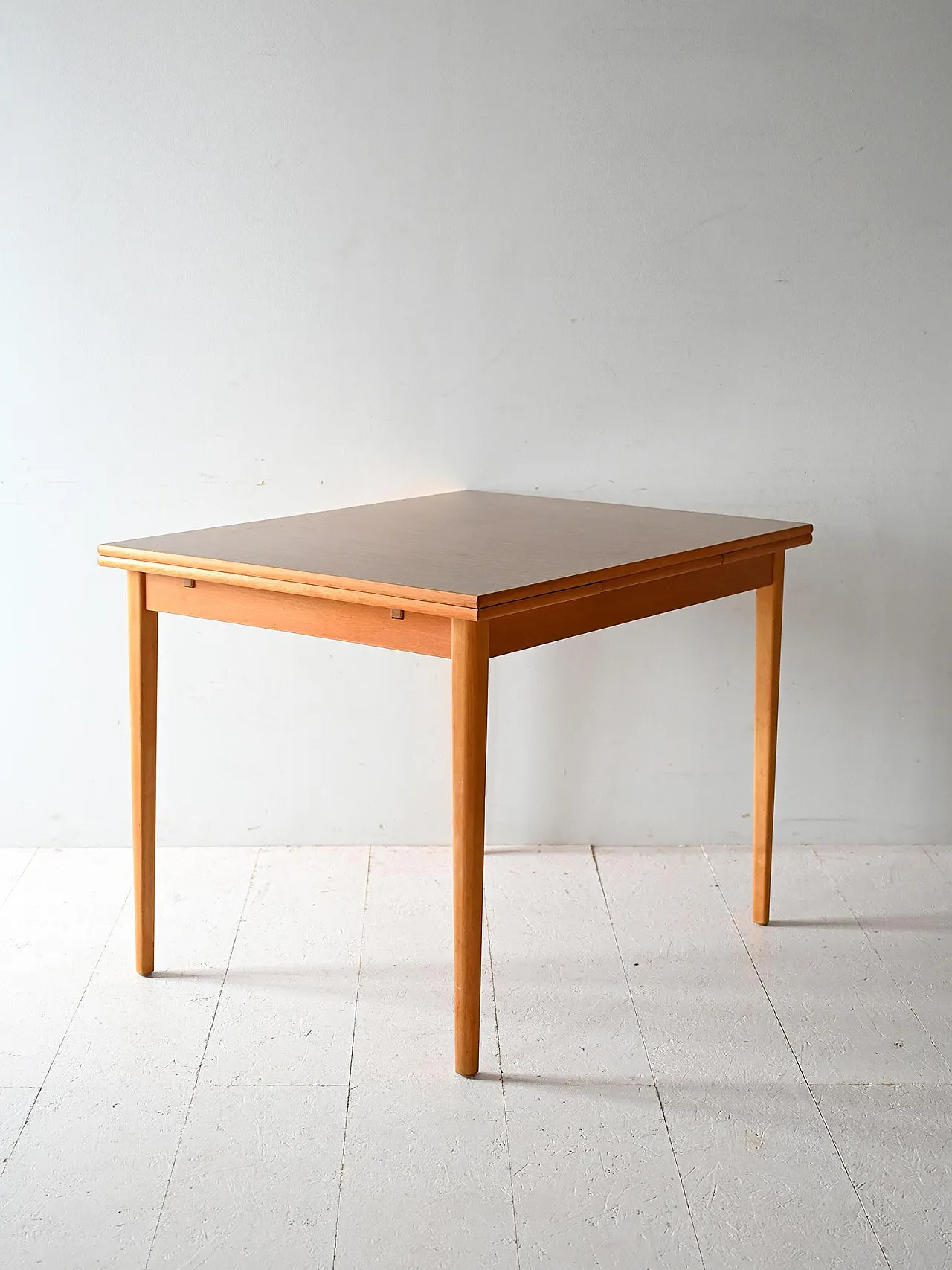 Tavolo rettangolare scandinavo in teak e formica, anni '60 4