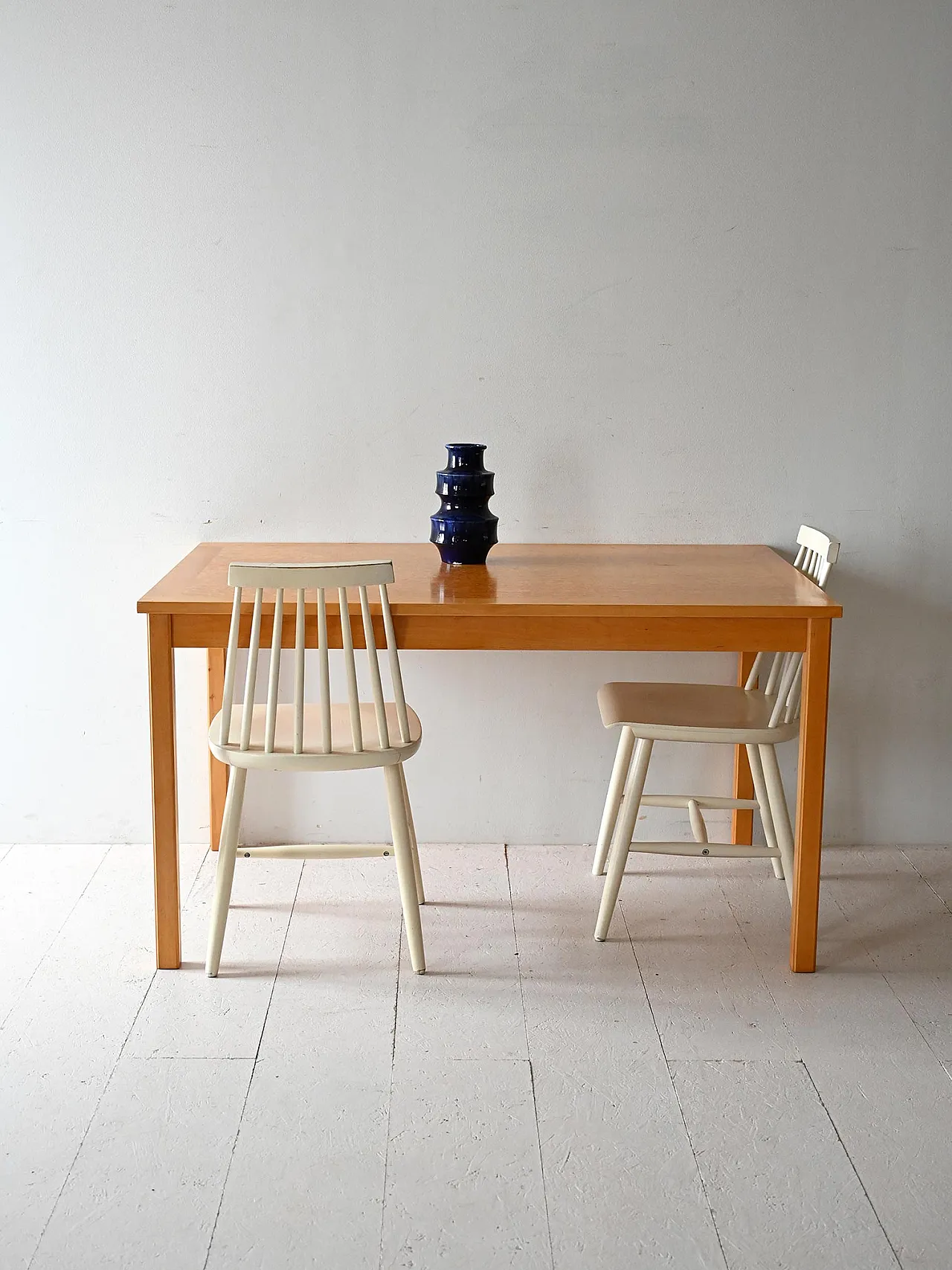 Scandinavian table in birch skaraborgs 80s 1