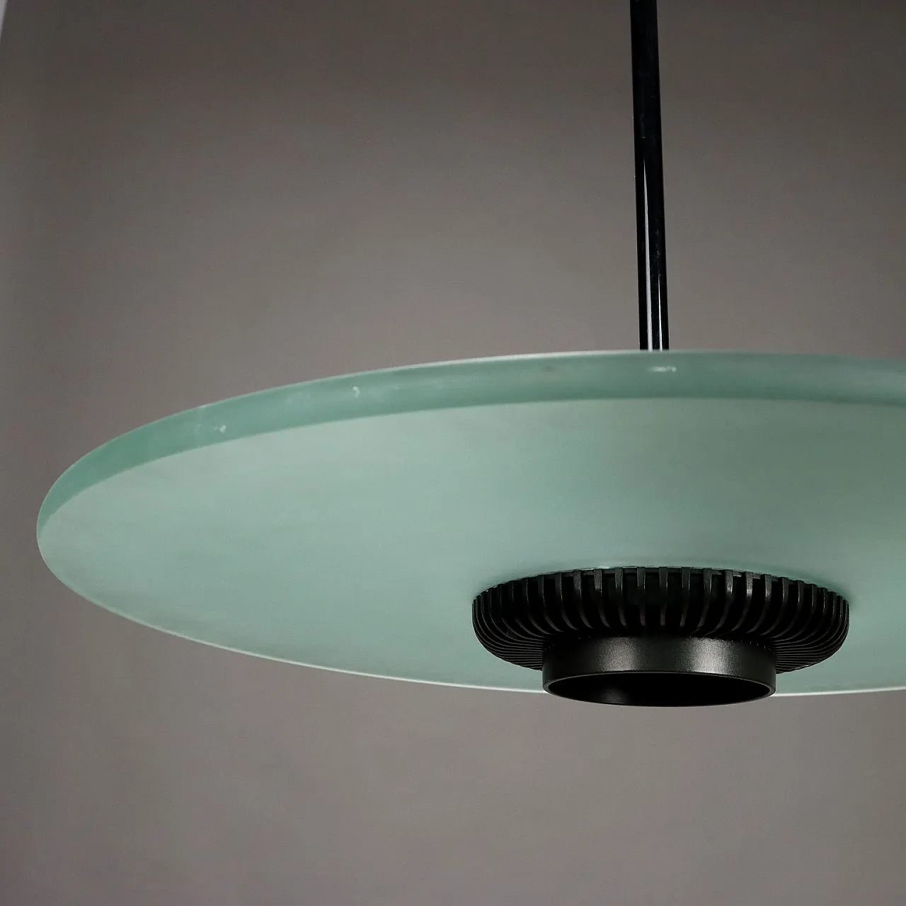 Aureola ceiling amp by Cini & Nils  in metal and glass, 1980s 9