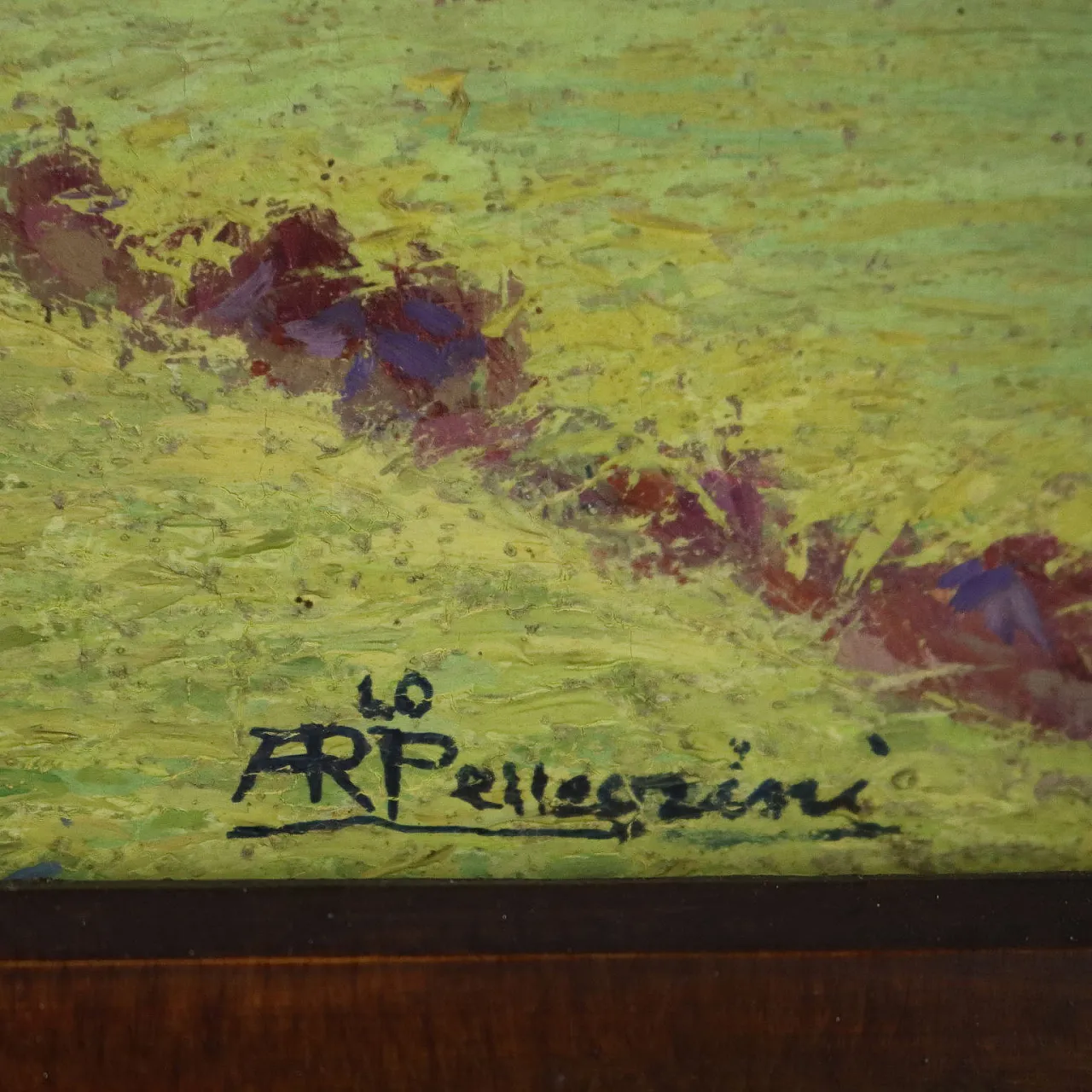 Paesaggio di Campagna con Gregge, olio su tavola, fine '800 8