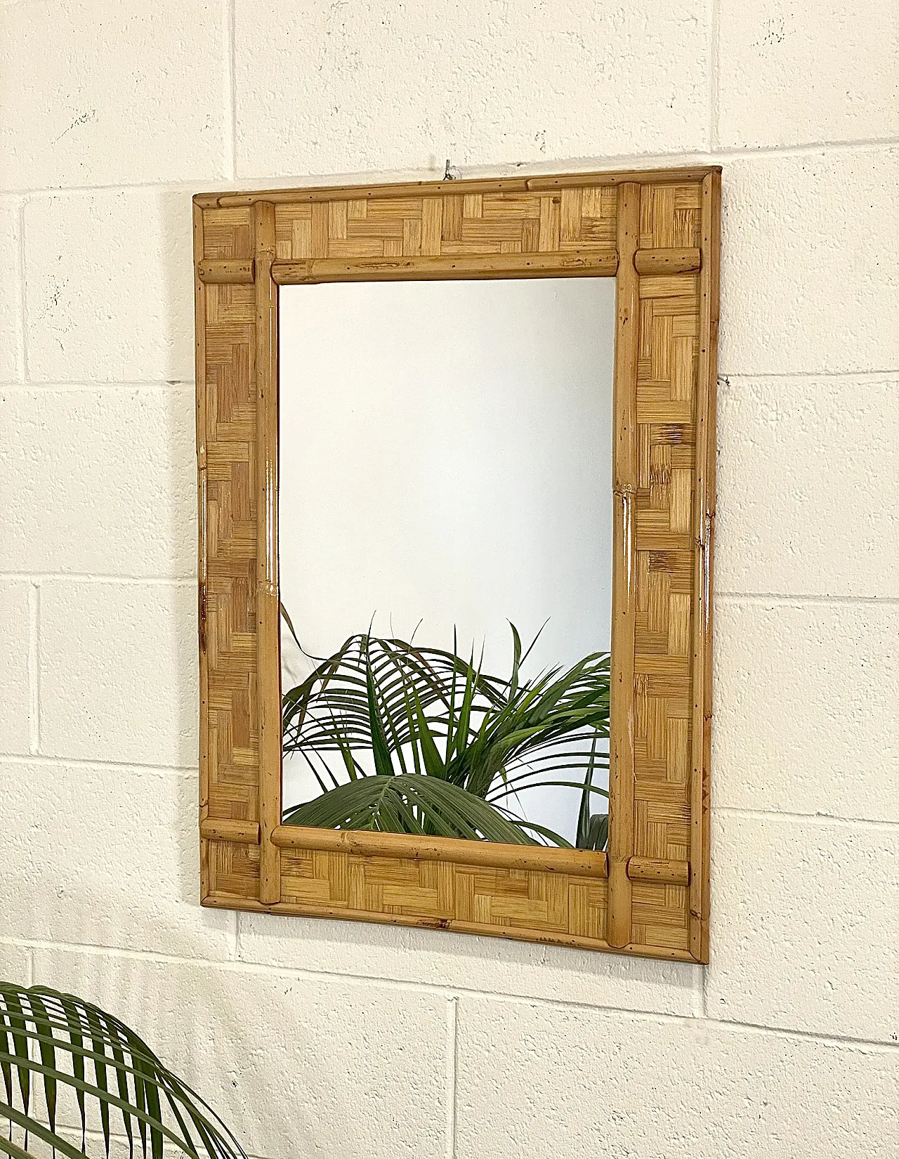 Specchiera in bambù, anni '70 2