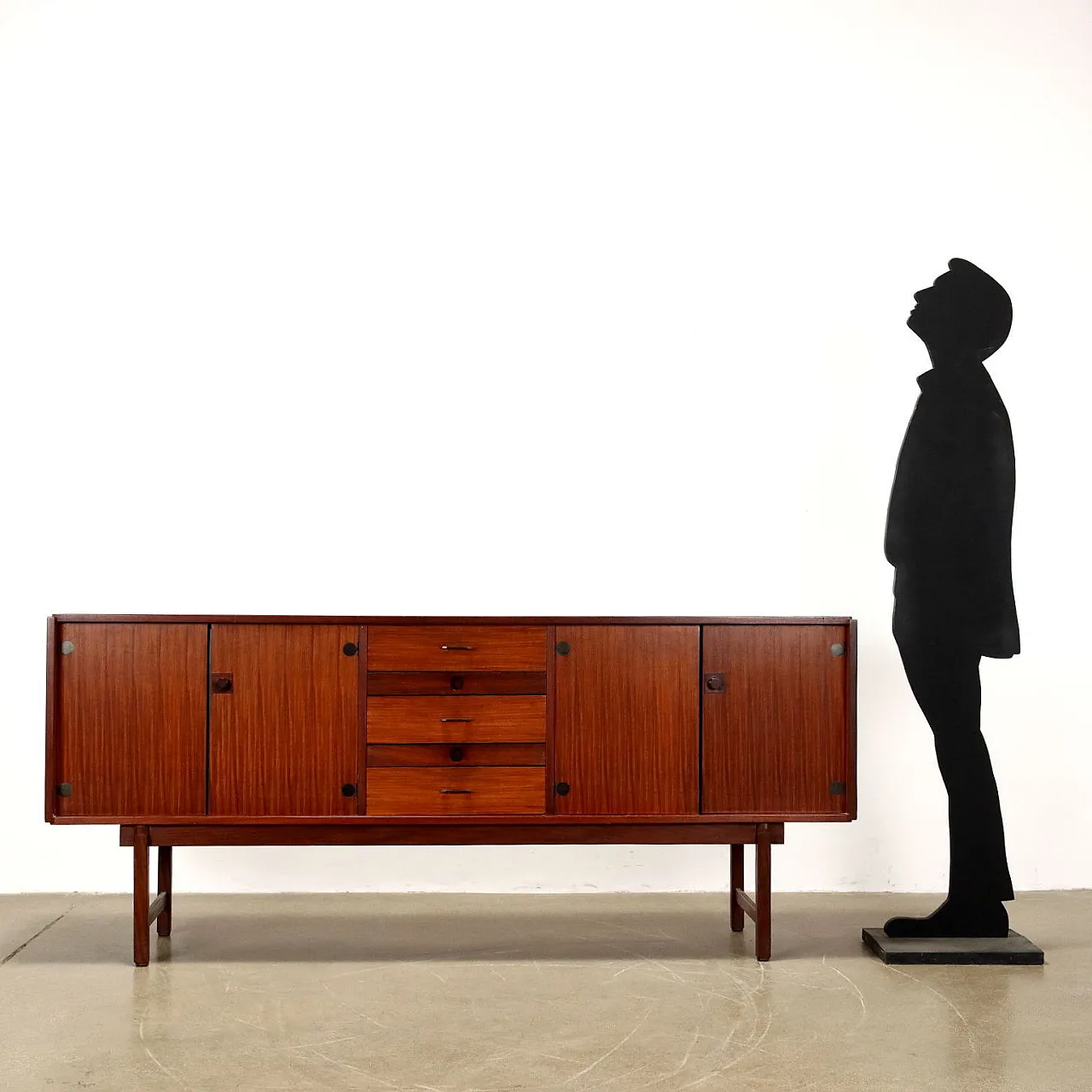 Mahogany veneered sideboard, 1960s 2