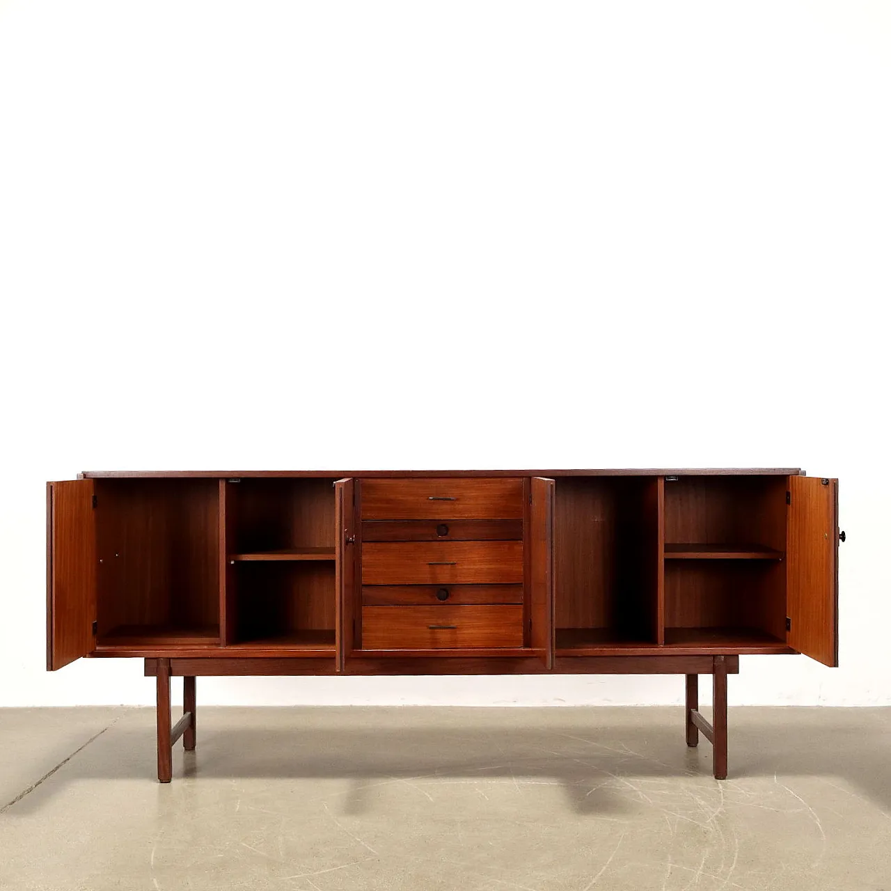 Mahogany veneered sideboard, 1960s 3