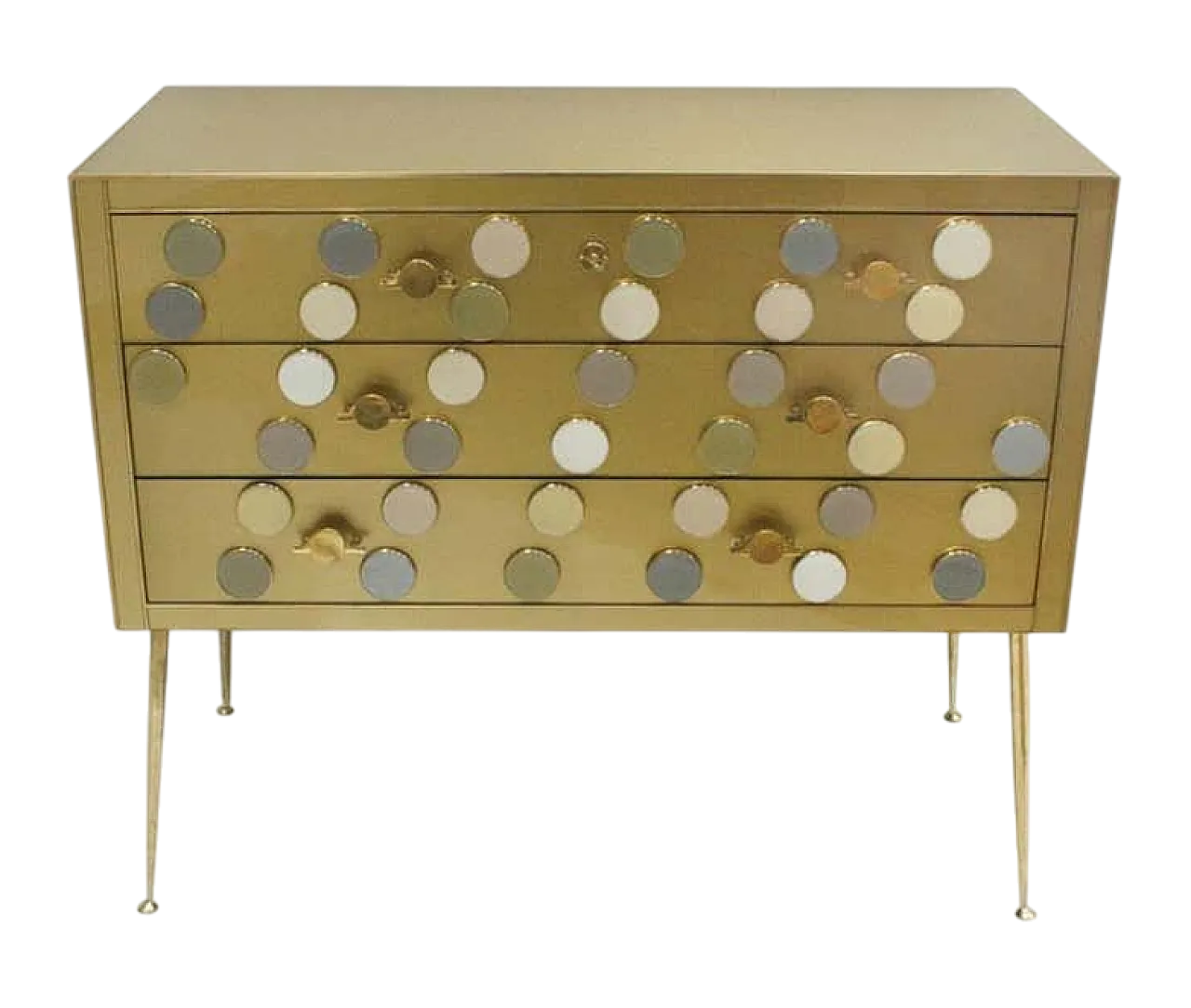 Comodo a tre cassetti fatto a mano in stile Murano, anni '90 5