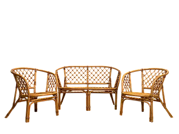 Bamboo living room, 80s