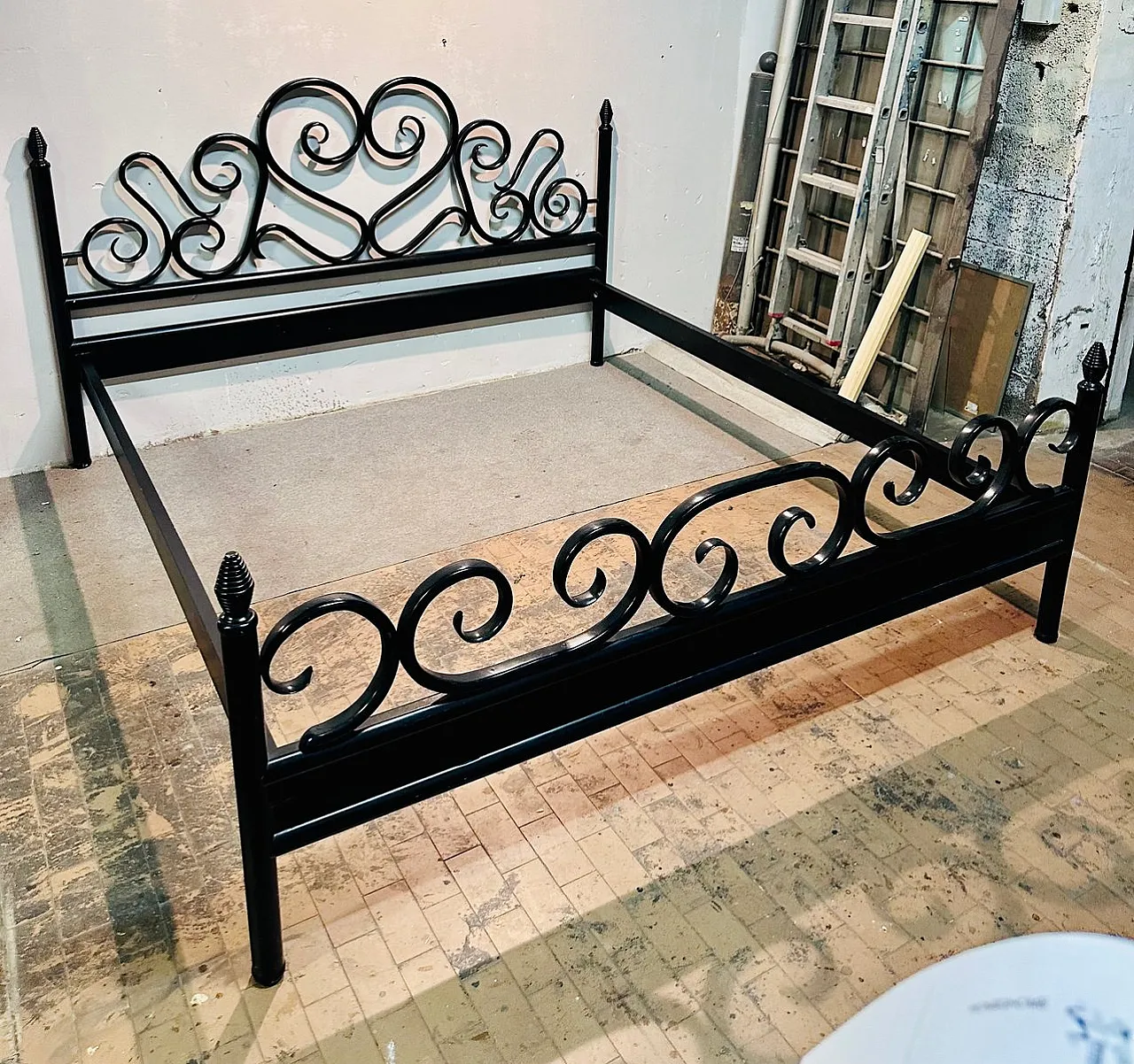 Letto Thonet matrimoniale nero, '900 6