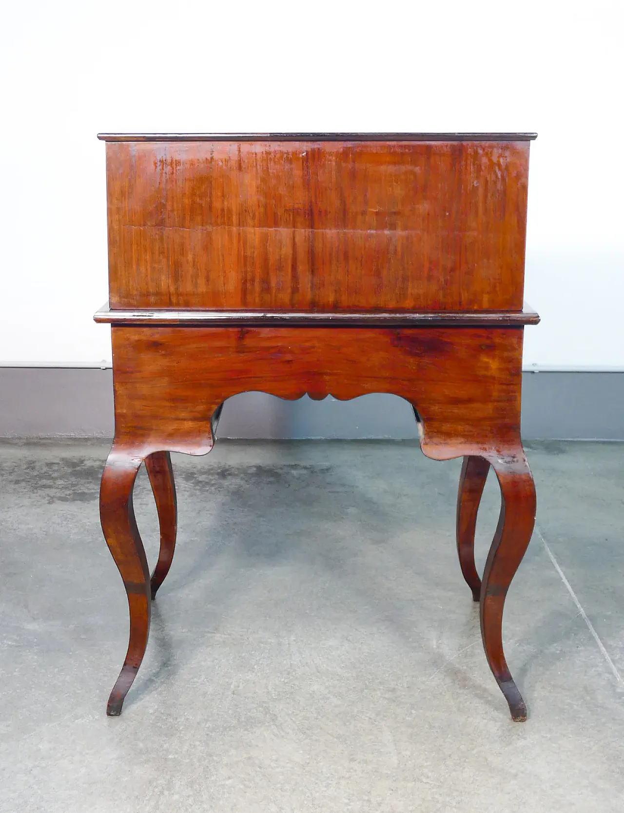 Scrittoio secretaire vittoriano in legno, tardo '800 12