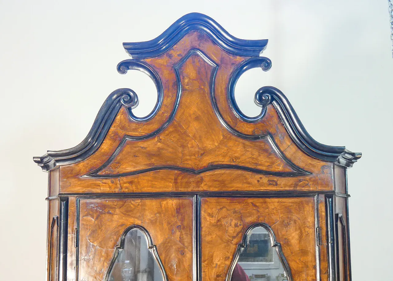Louis XV style veneered wood trumeau secretaire, early 20th century 5