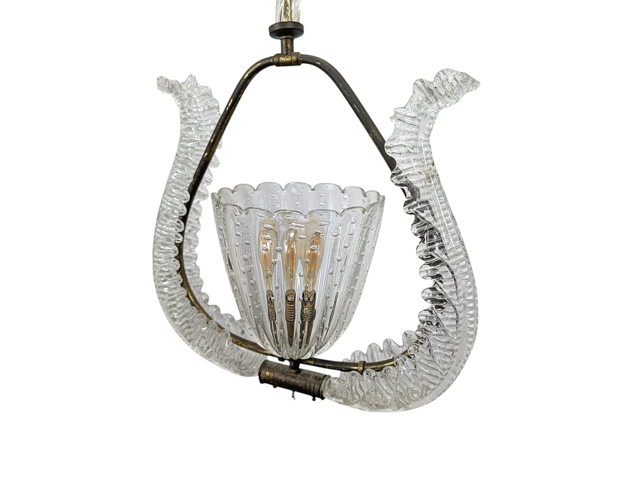 Liberty suspension blown glass chandelier,  1950s 2