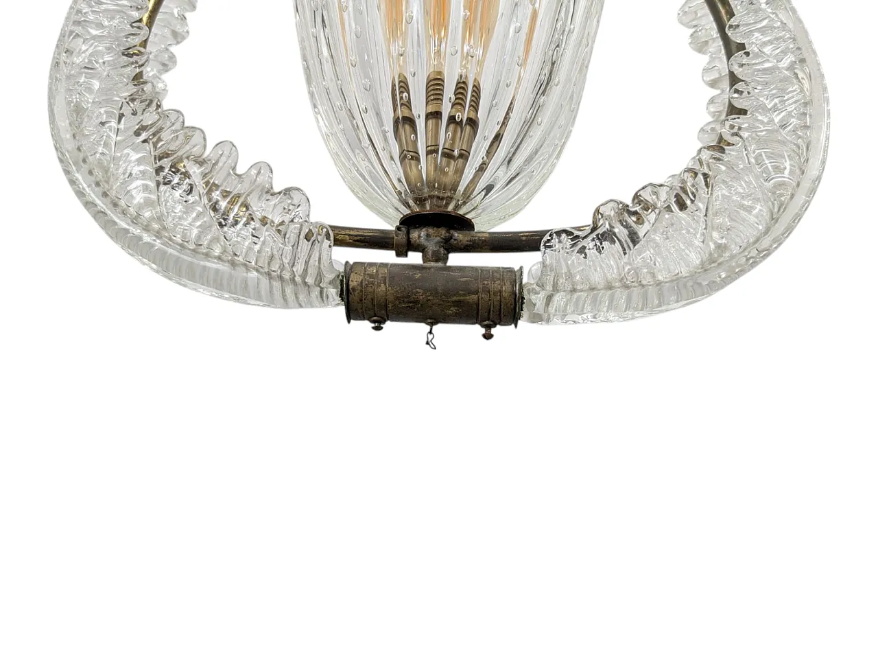 Liberty suspension blown glass chandelier,  1950s 5