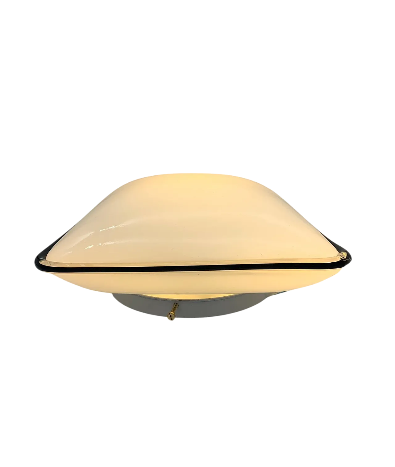 Murano glass wall lamp attributed to Venini, 1970s 5