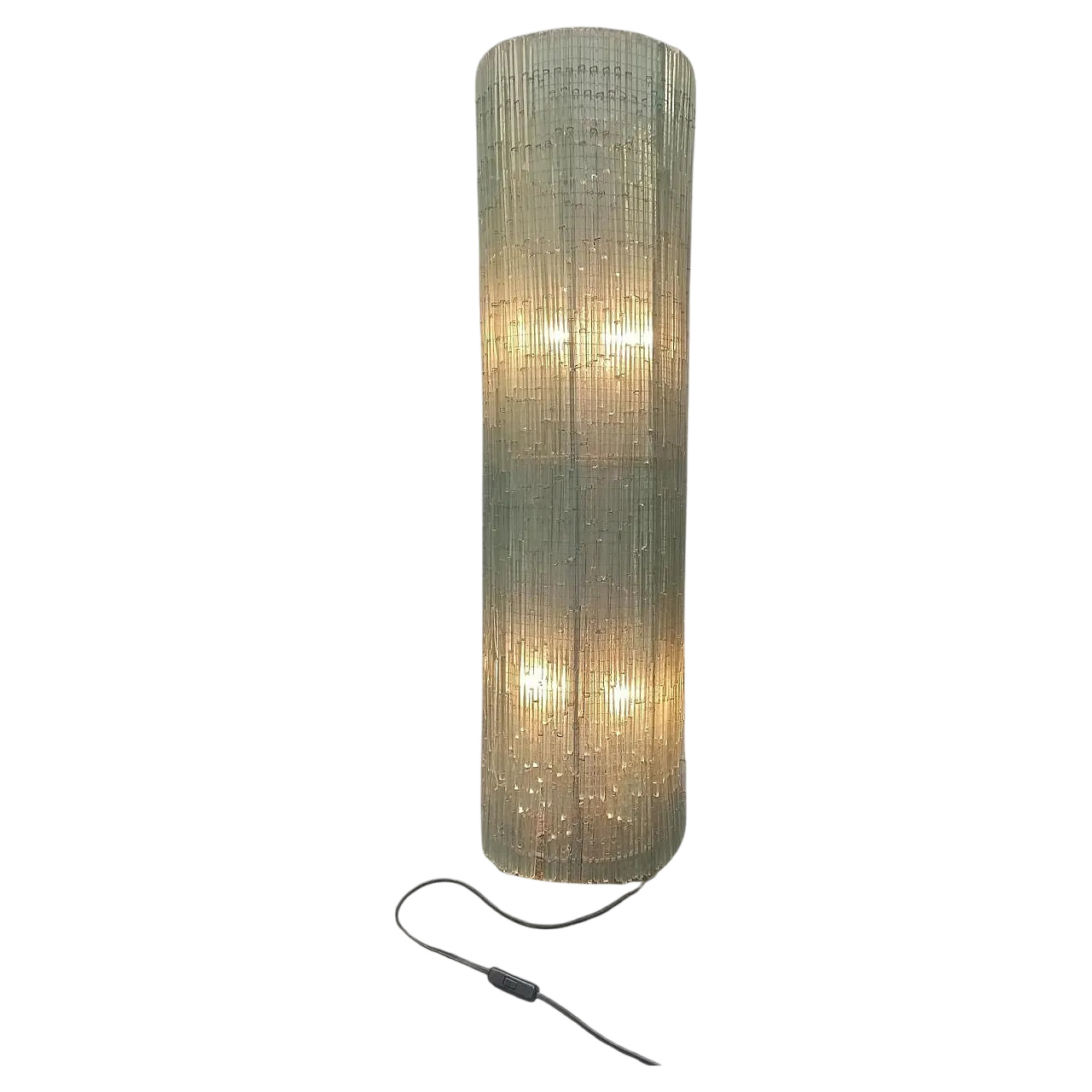 Chiselled glass lamp by A. Poli for Poliarte, 1970s 10
