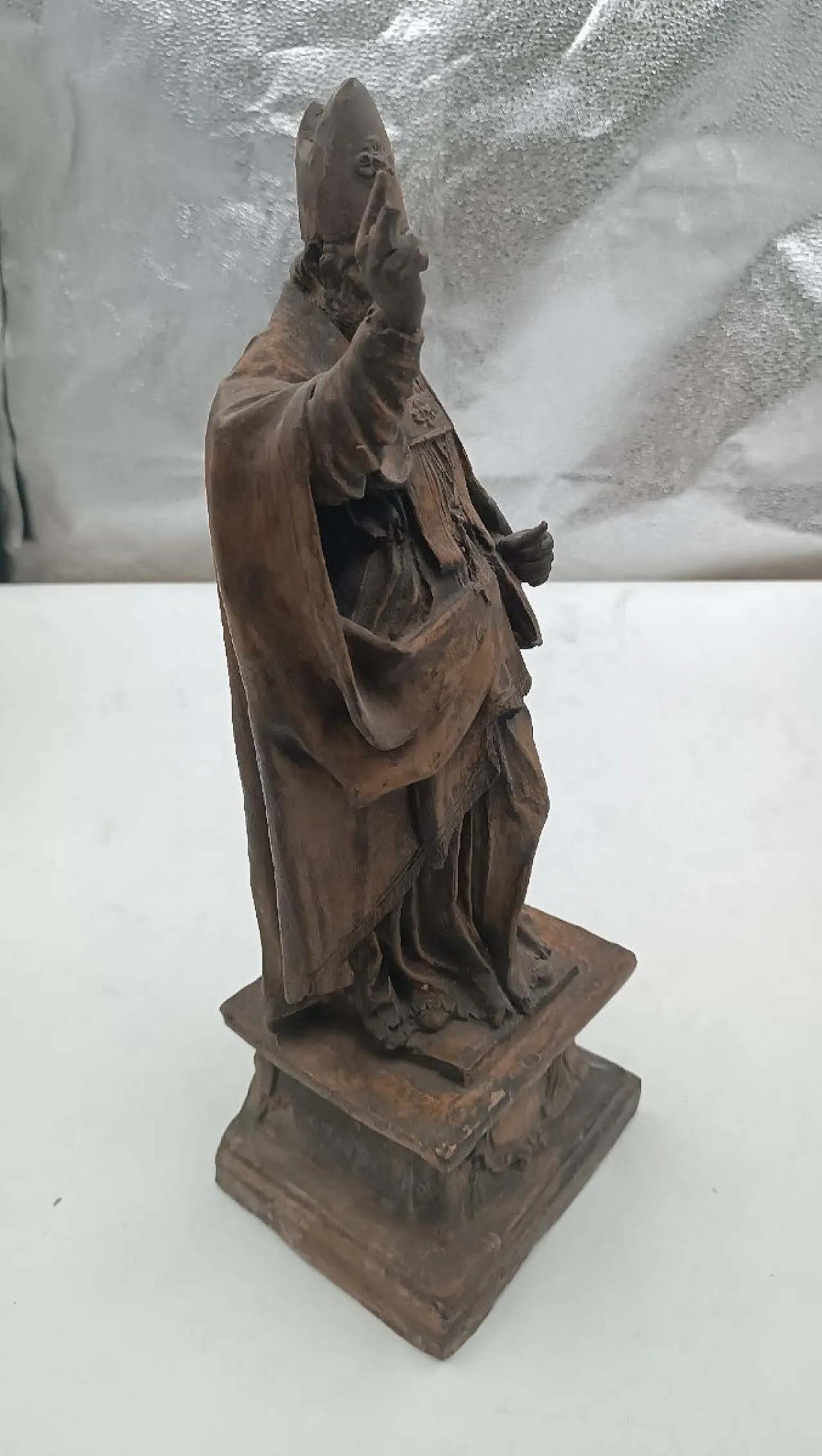 San Petronio Vescovo, scultura in terracotta, '700 1