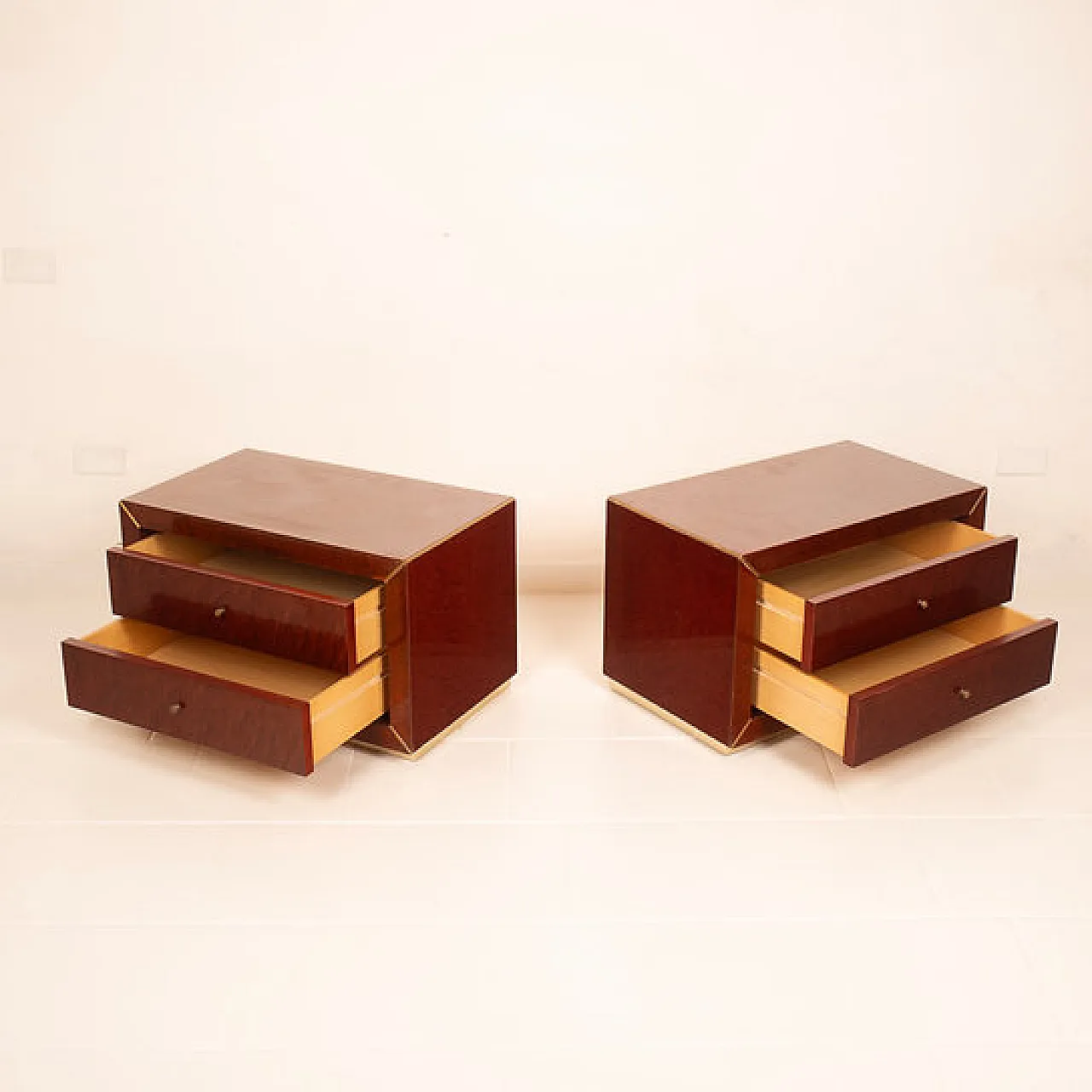 Coppia di comodini di Gianluigi Gorgoni per Fratelli Turri, anni '80 15