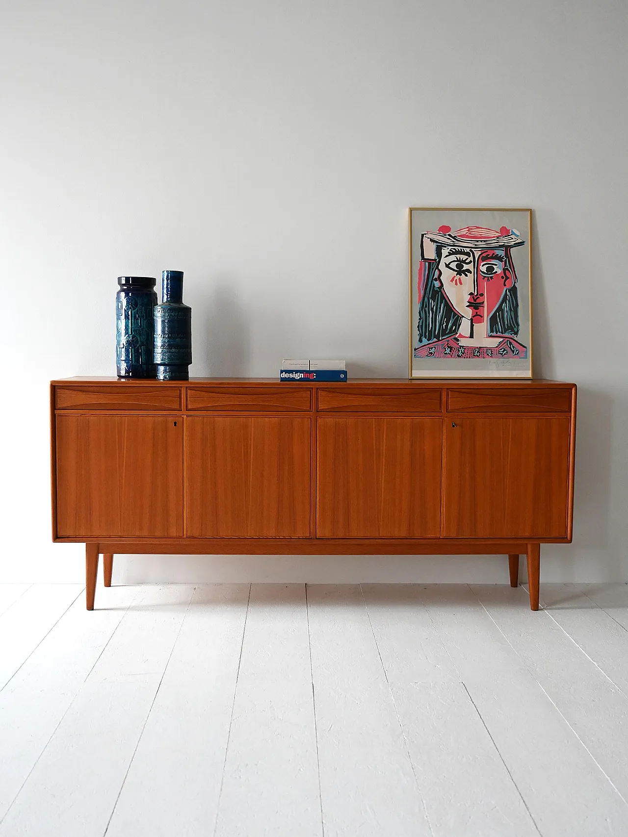 Scandinavian Sideboard Teak Modelfabriken 1960s 1
