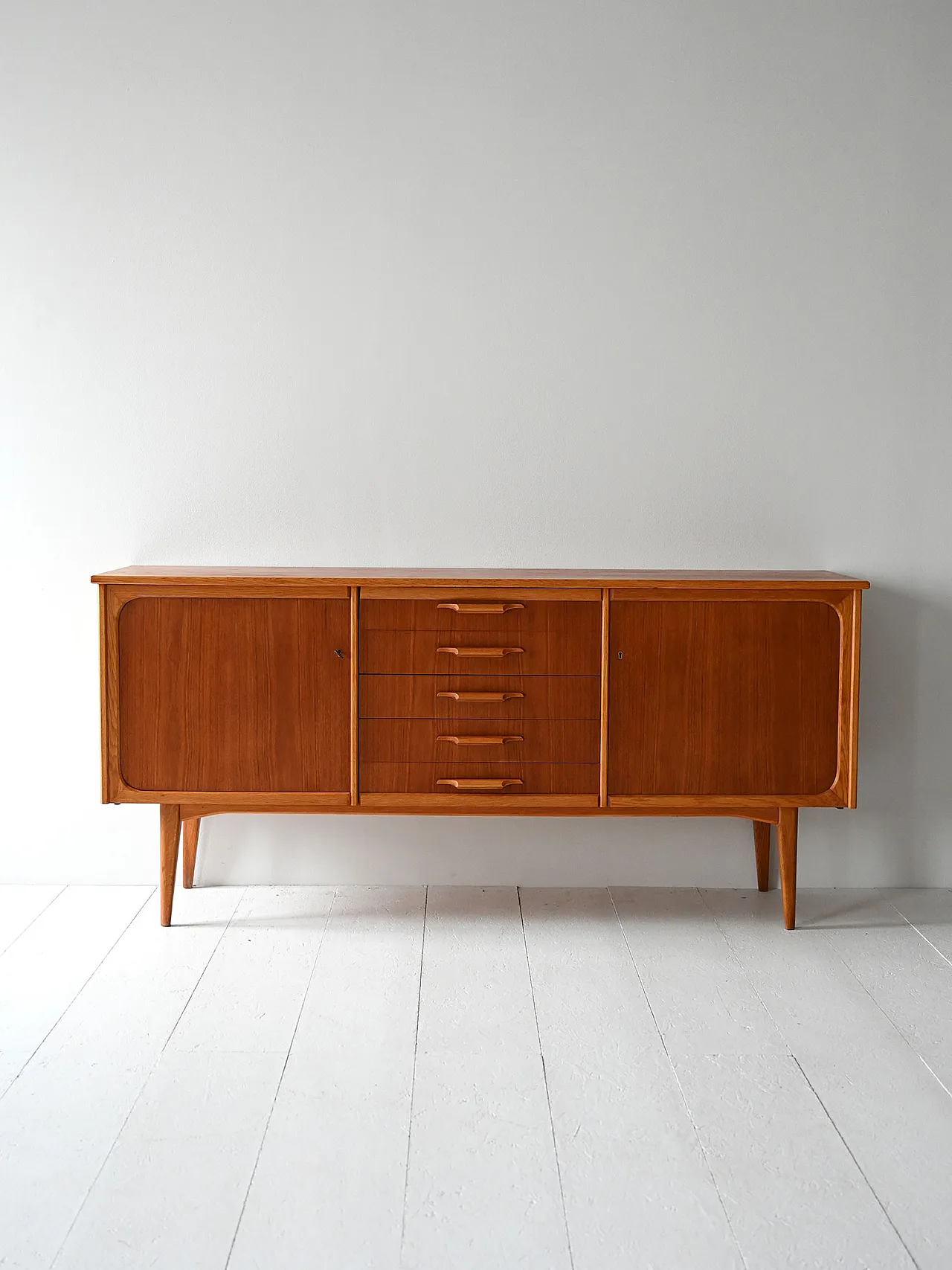 Scandinavian Sideboard 1950s in Teak and Rovere 2