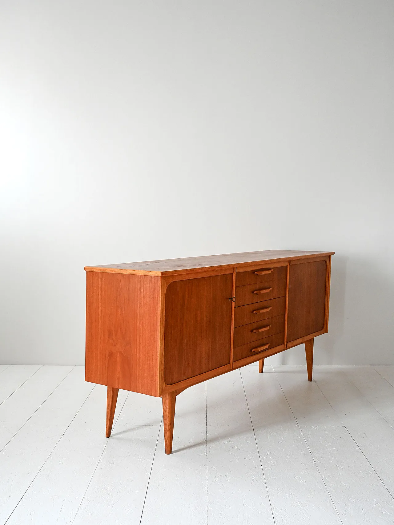 Scandinavian Sideboard 1950s in Teak and Rovere 4