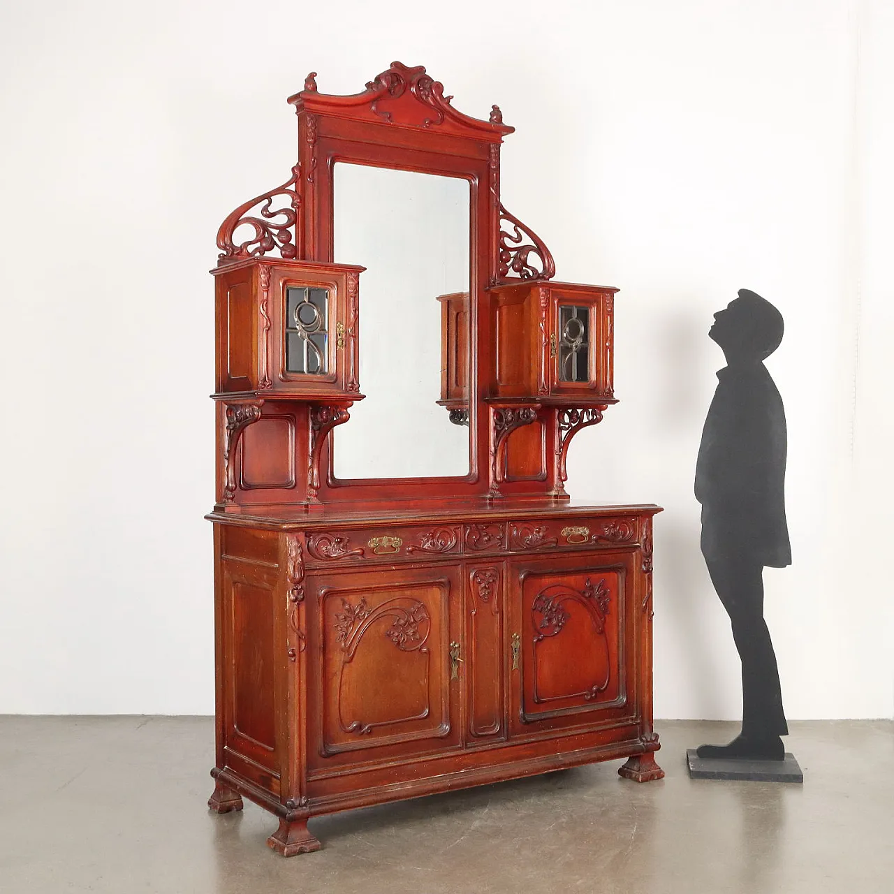 Credenza Liberty in noce, '800 2