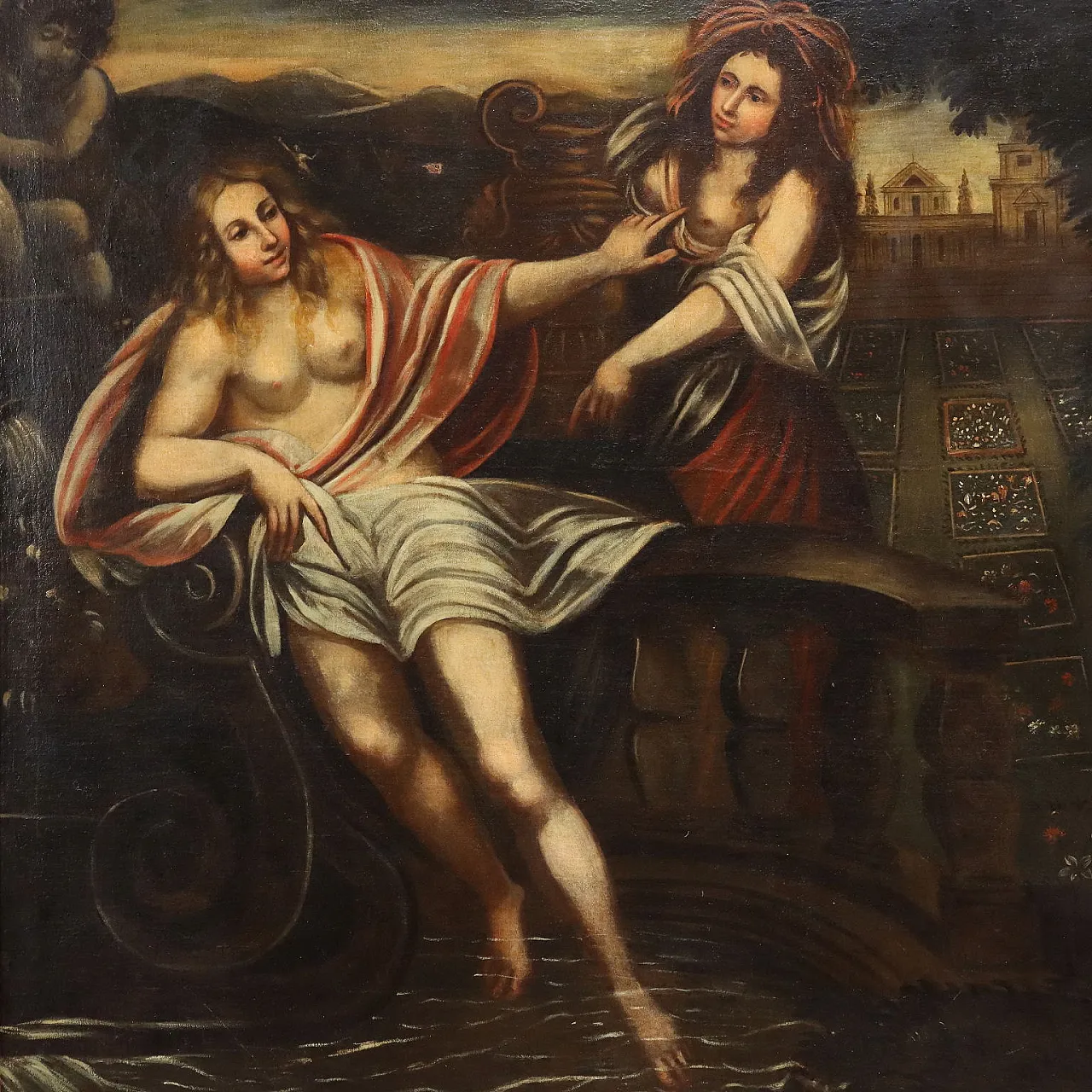 Susanna and the Oldies, oil on canvas, 17th century 3