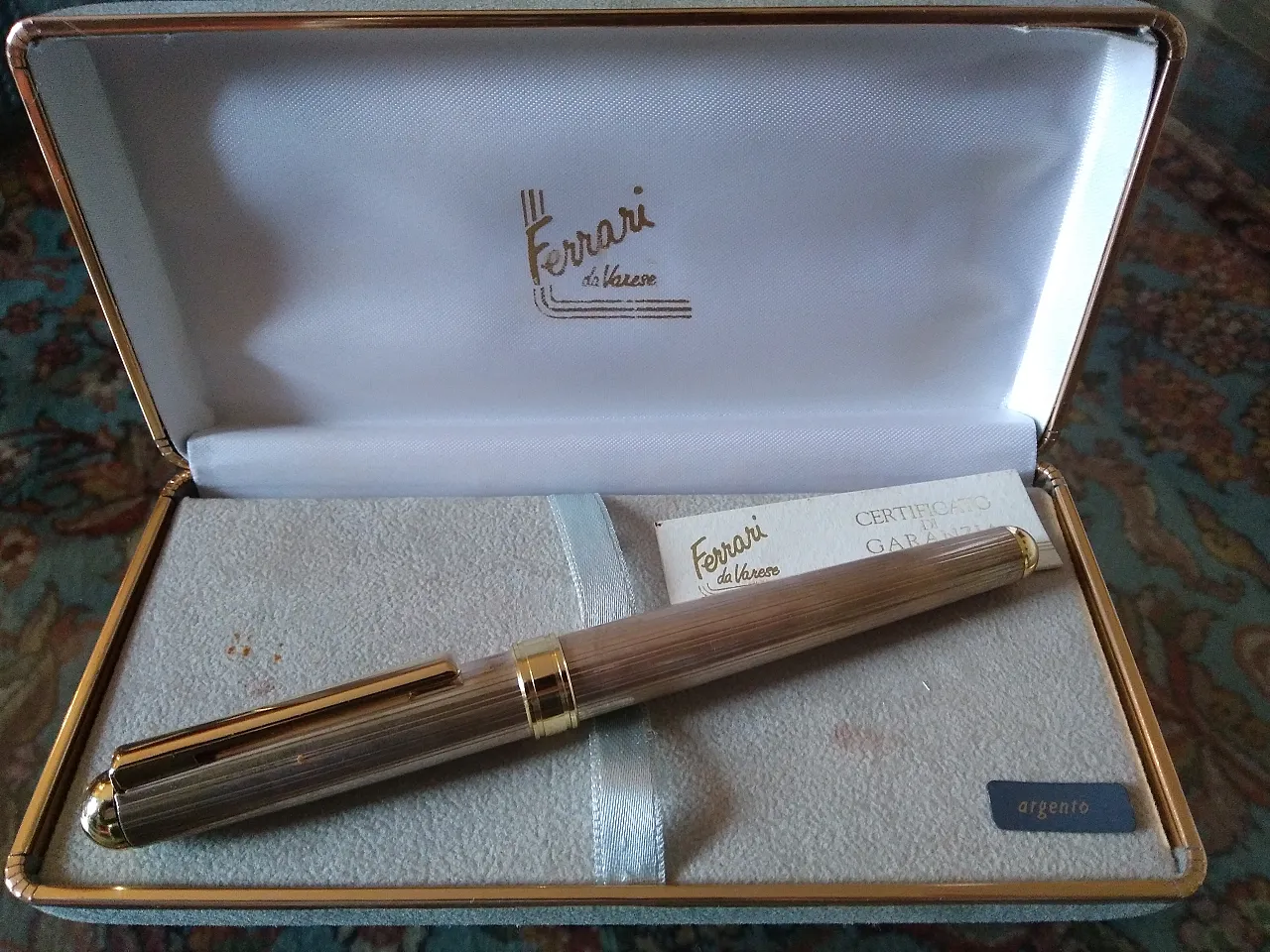Penna Stilografica in argento di Ferrari Varese, anni '90 2