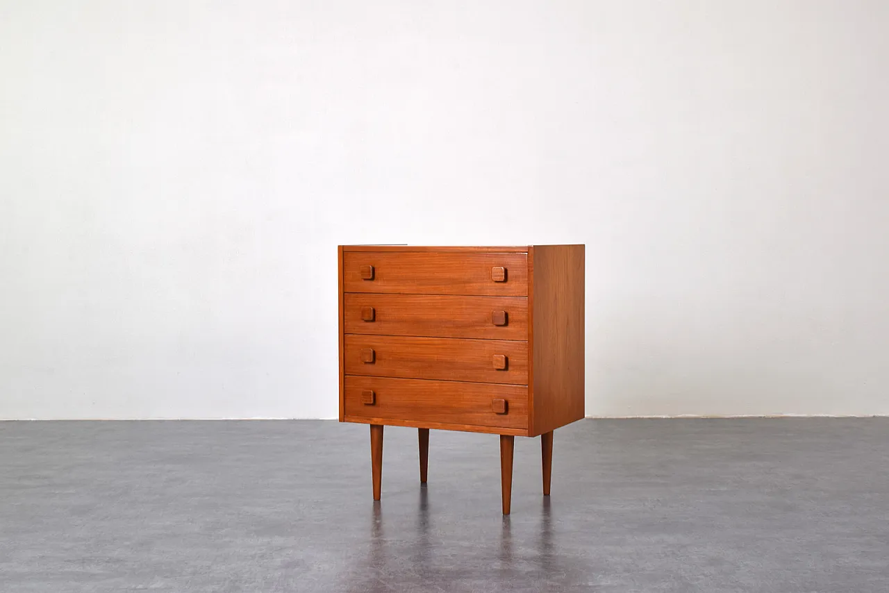 Cassettiera in teak danese, anni '60 2