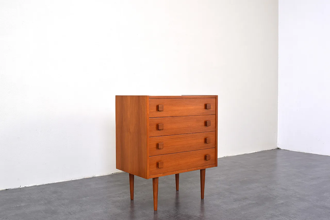 Cassettiera in teak danese, anni '60 7