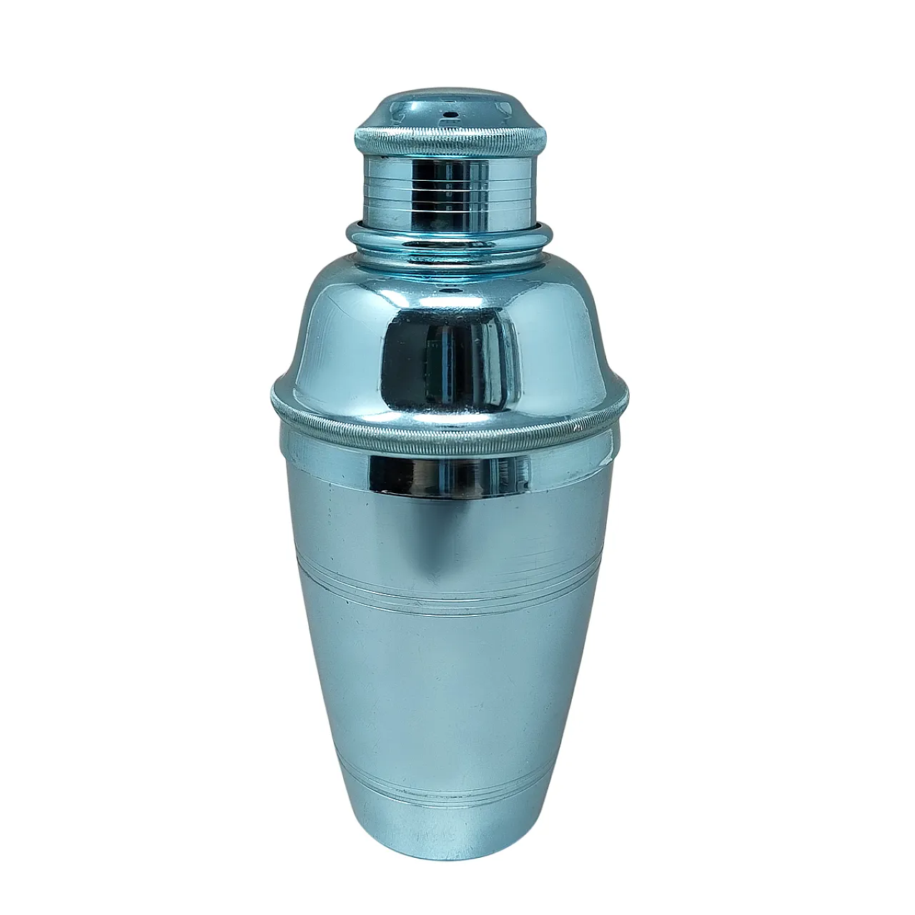 Light Blue Cocktail Shaker by Lumium in Pure Aluminum, 1960s 1