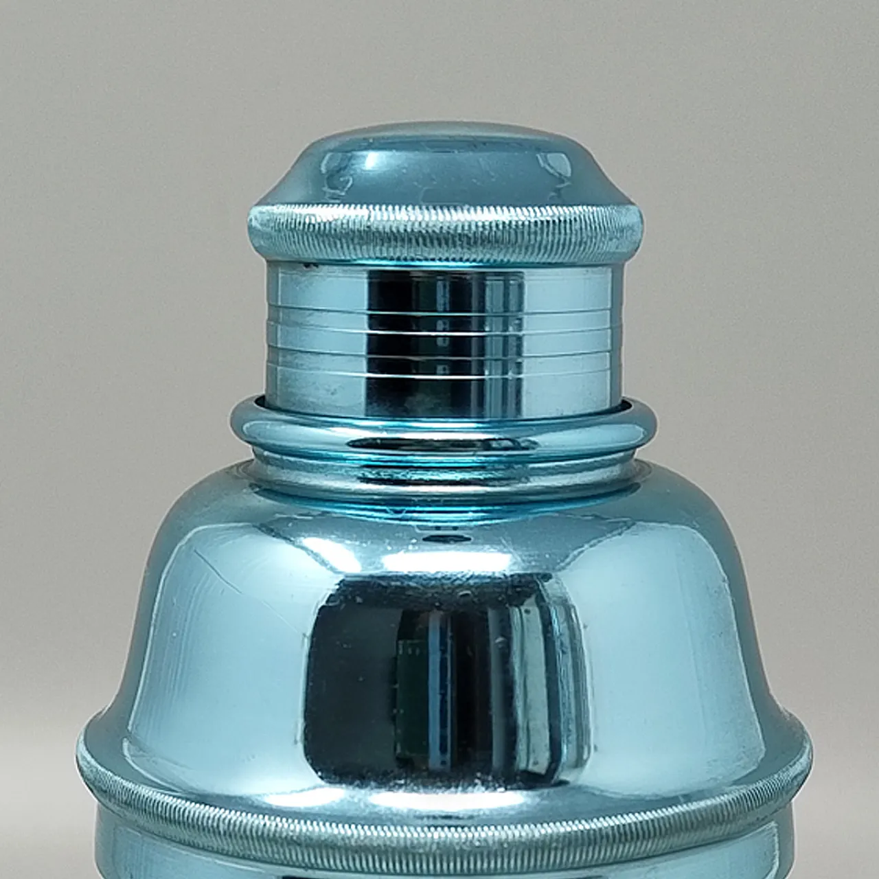 Light Blue Cocktail Shaker by Lumium in Pure Aluminum, 1960s 5