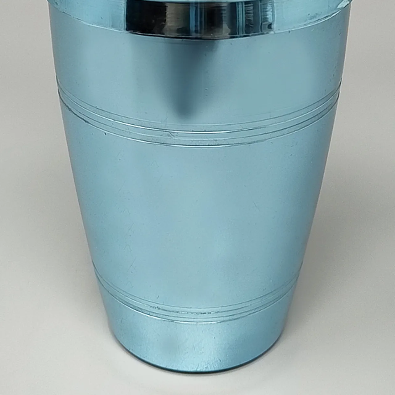 Light Blue Cocktail Shaker by Lumium in Pure Aluminum, 1960s 6